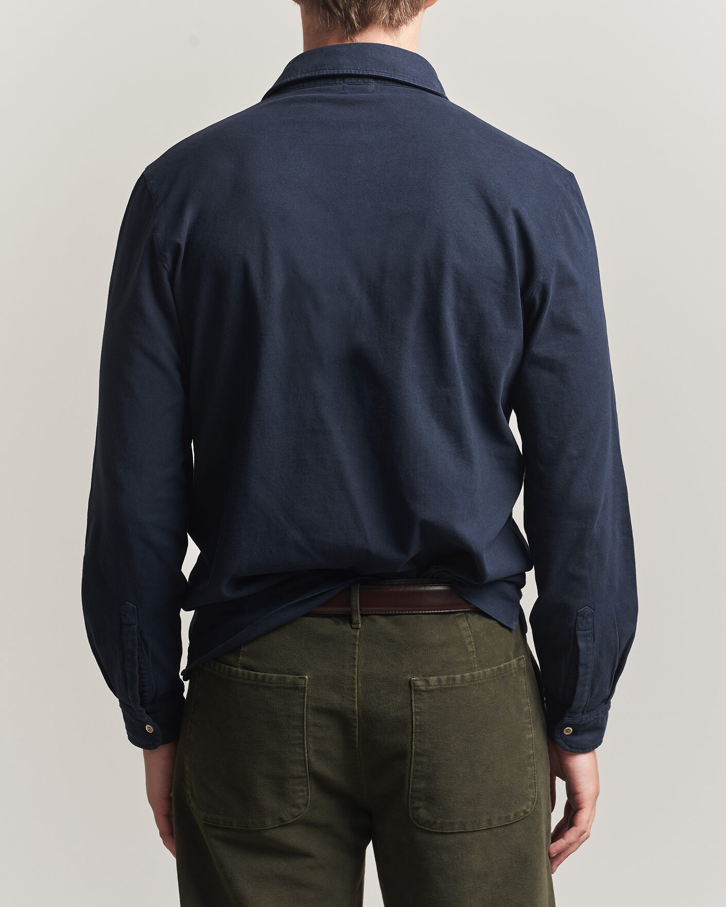 Heren | Polo's | Massimo Alba | Raya Long Sleeve Polo Navy