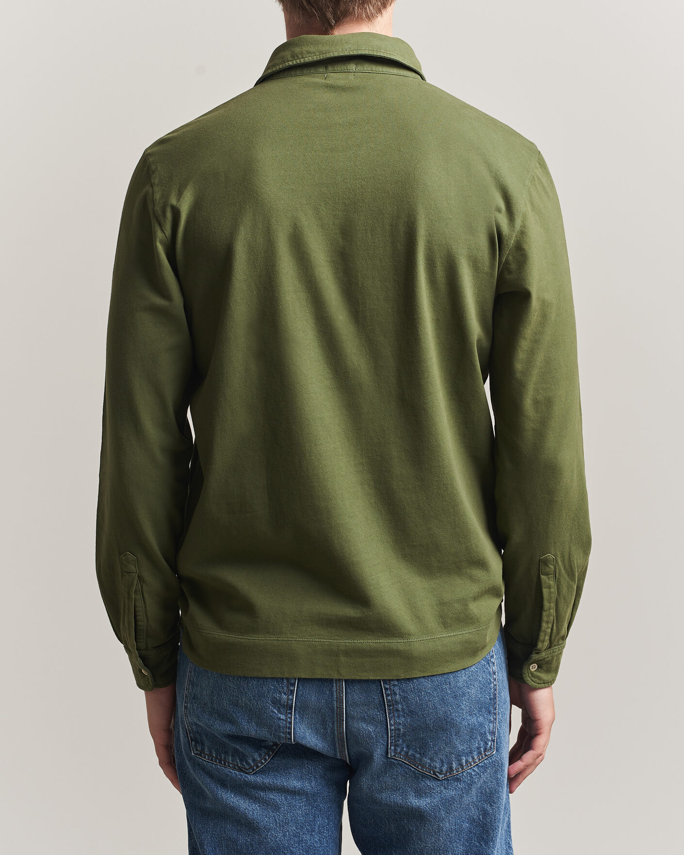 Heren | Polo's | Massimo Alba | Raya Long Sleeve Polo Moss Green