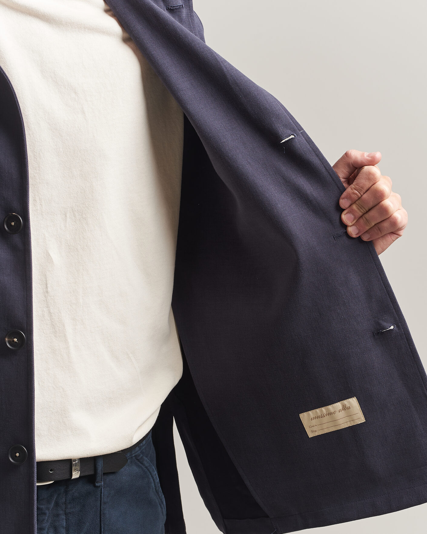 Heren | Jassen | Massimo Alba | Florida Brushed Cotton Jacket Navy
