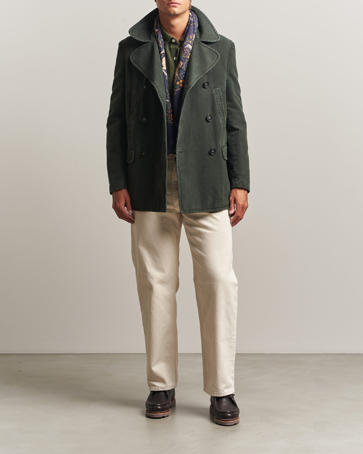Heren | Jassen | Massimo Alba | Moleskine Peacoat  Forest Night