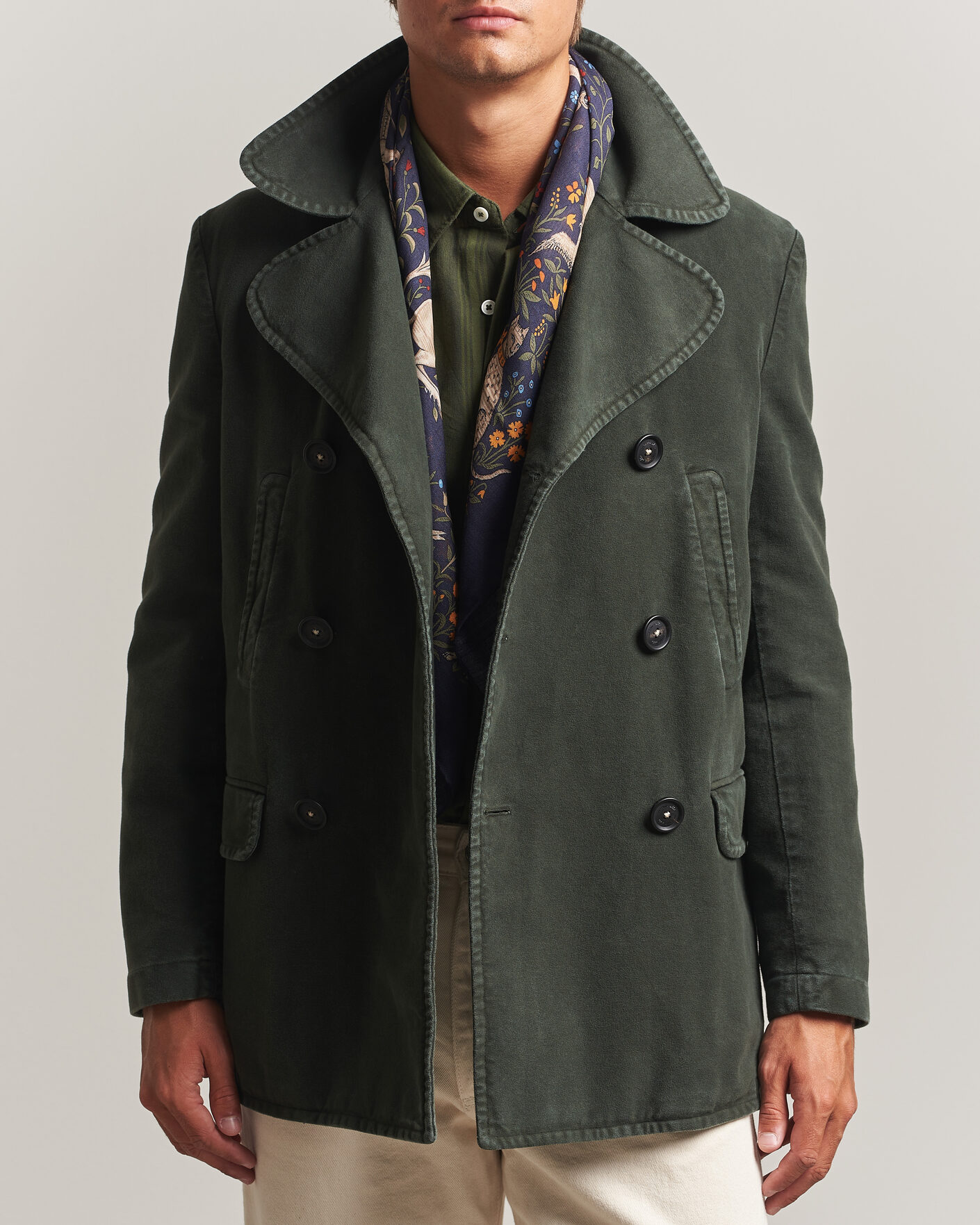 Heren | Jassen | Massimo Alba | Moleskine Peacoat  Forest Night
