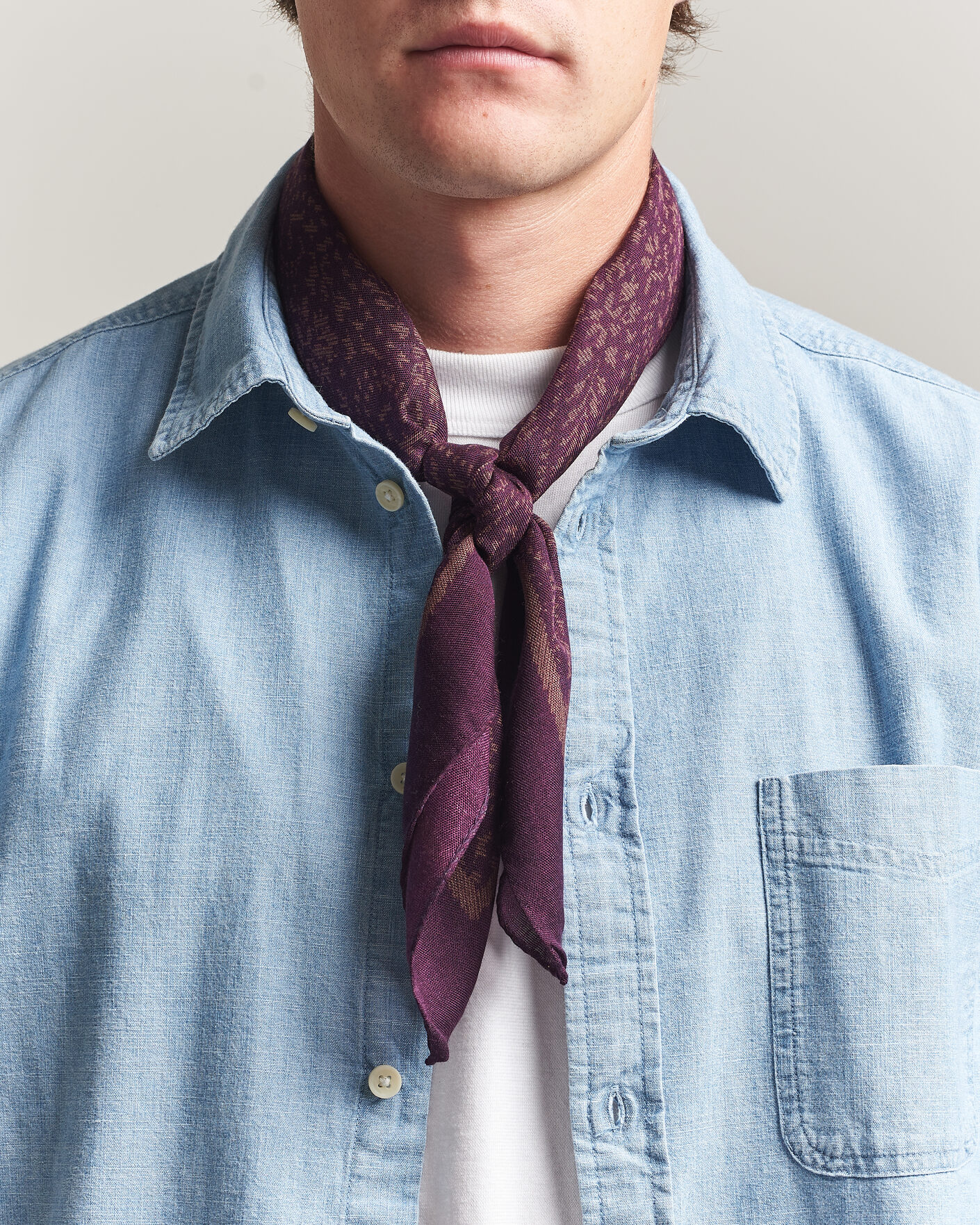 Heren | Sjaals | Massimo Alba | Cashmere/Silk Bandana Burgundy