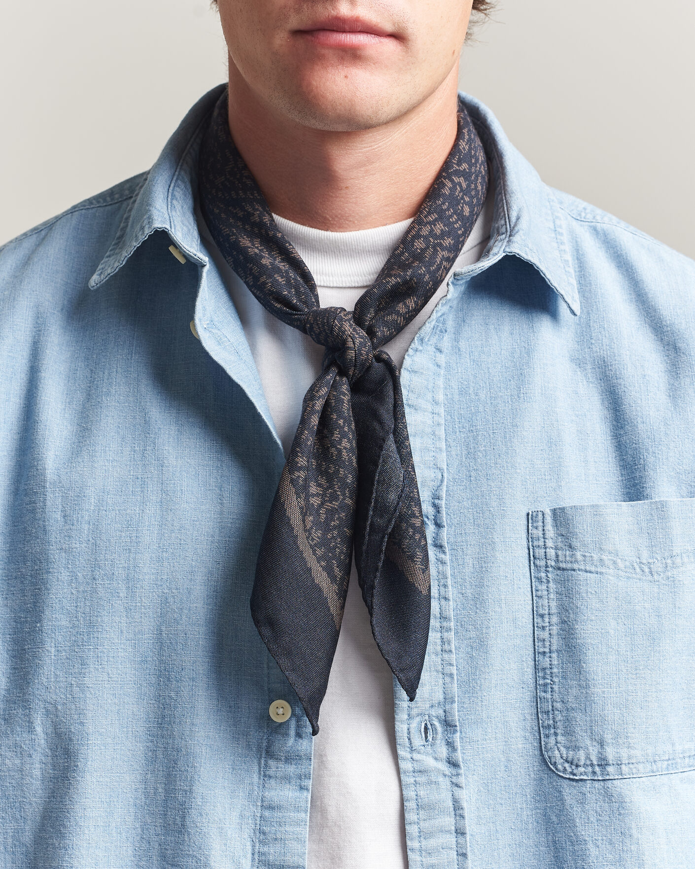Heren | Sjaals | Massimo Alba | Cashmere/Silk Bandana Navy