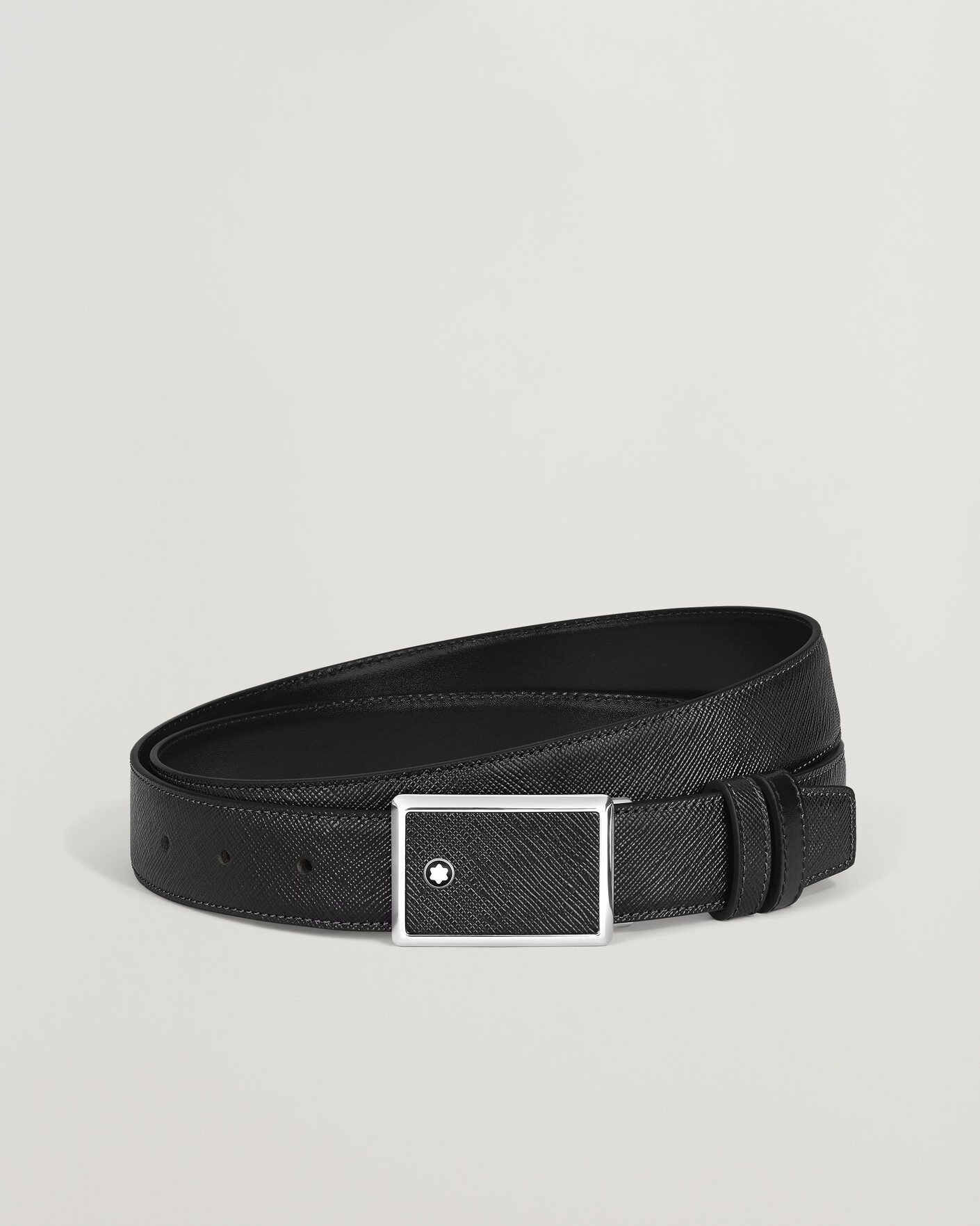 Heren | Riemen | Montblanc | Buckle 30mm Leather Belt Black