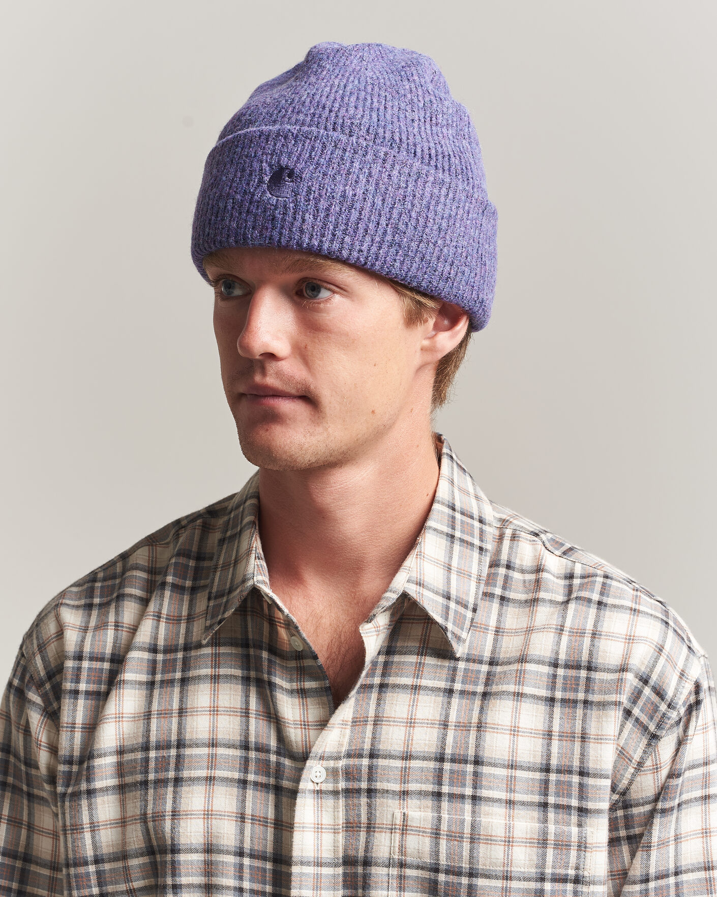 Heren | Mutsen | Carhartt WIP | Curtis Tonal Logo Beanie Shady Purple