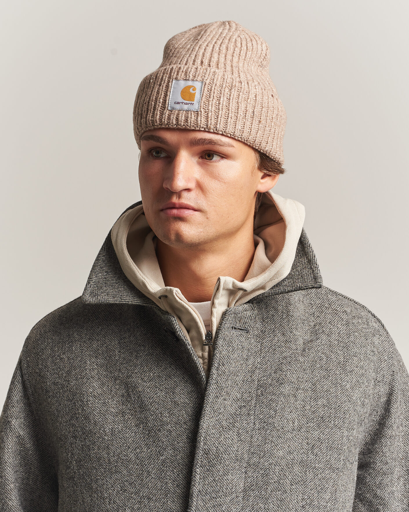 Heren | Mutsen | Carhartt WIP | Anglistic Wool/Cotton Beanie Specled Fleur De Sel