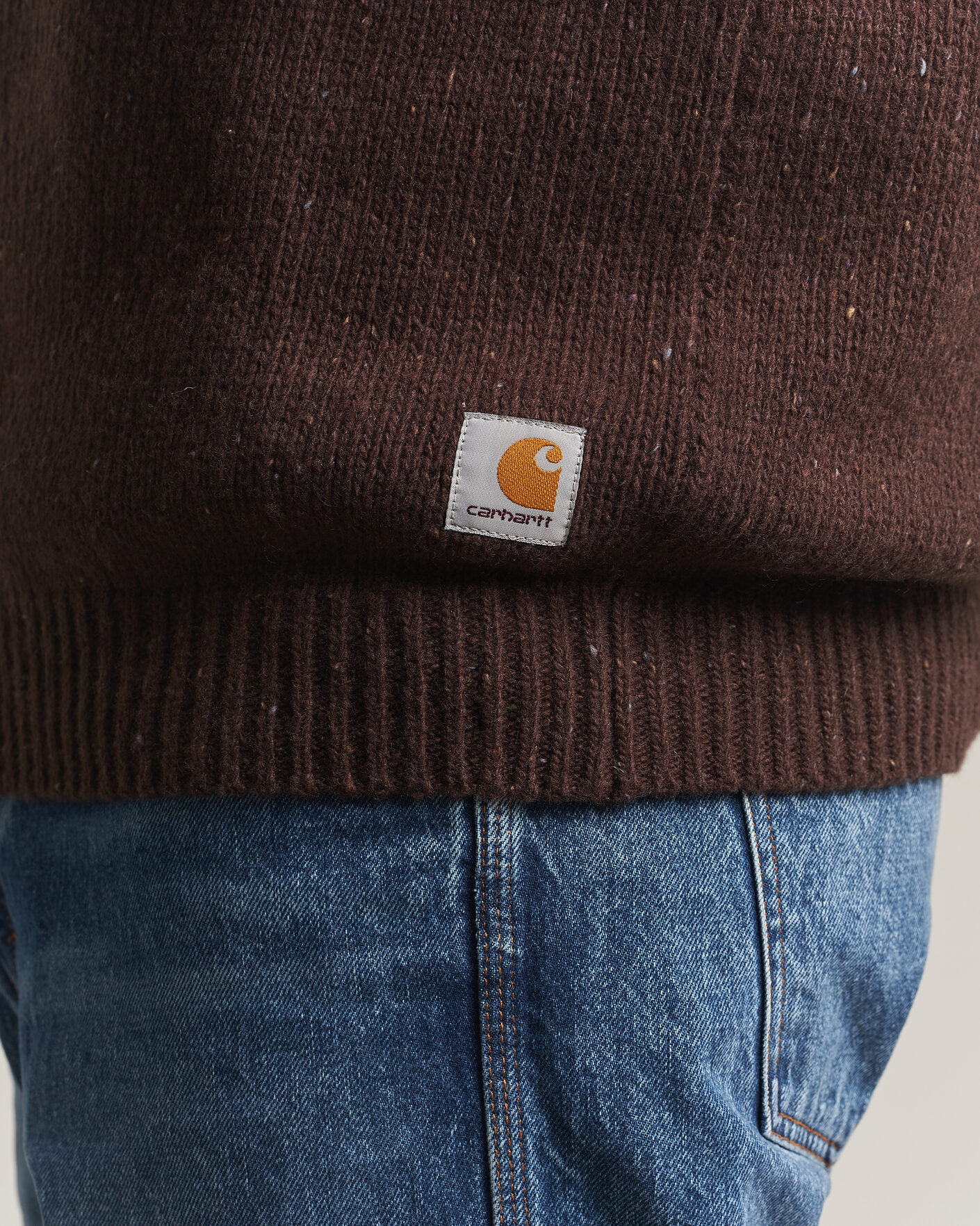 Heren | Truien | Carhartt WIP | Anglistic Wool/Cotton Sweater Tobacco