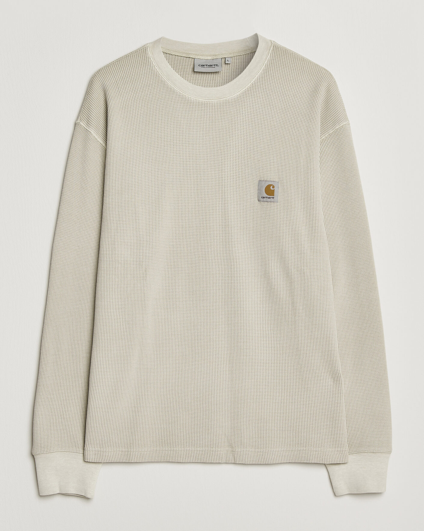 Heren | T-shirts | Carhartt WIP | Long Sleeve Waffle T-Shirt Fleur De Sel