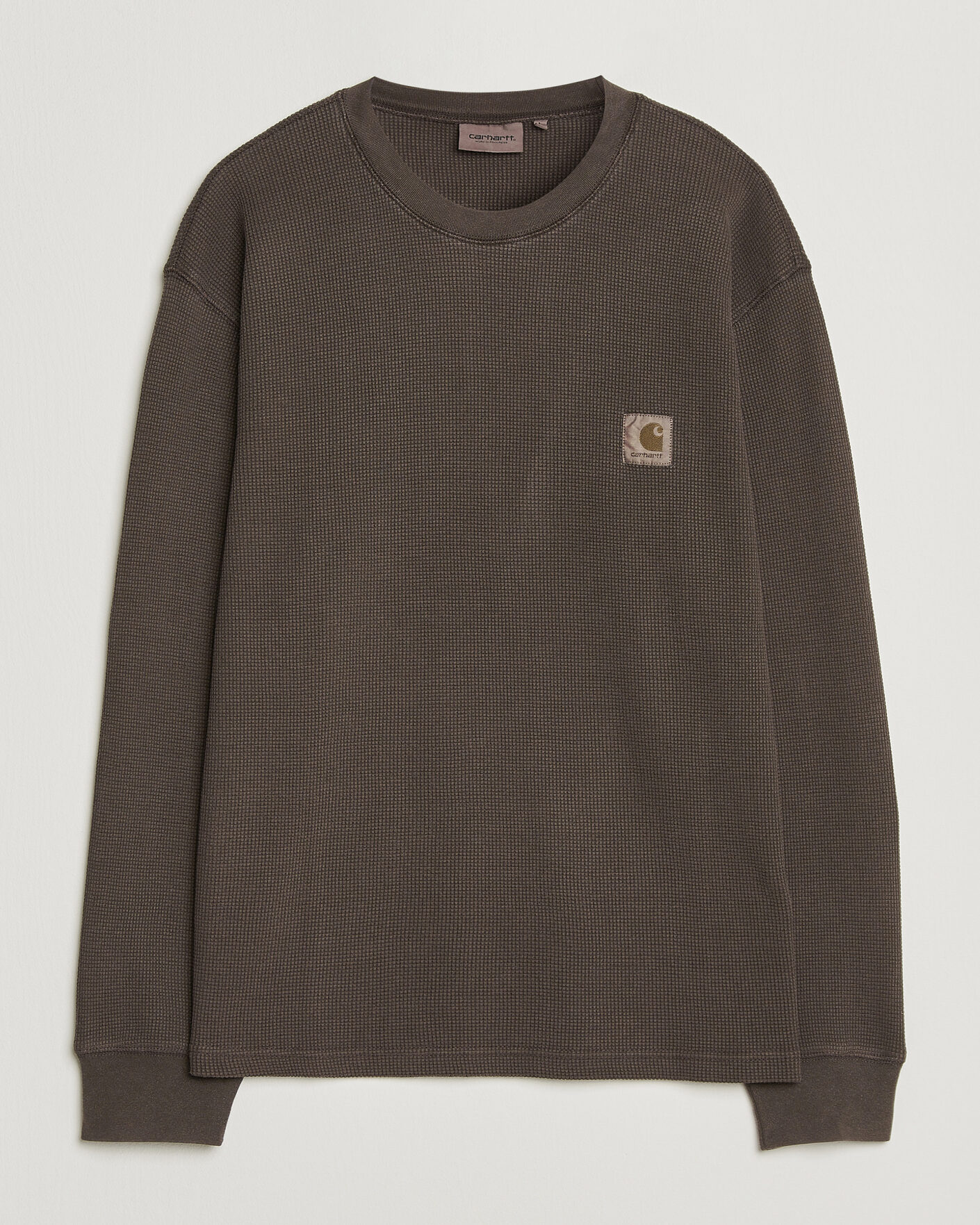 Heren | T-shirts | Carhartt WIP | Long Sleeve Waffle T-Shirt Tobacco