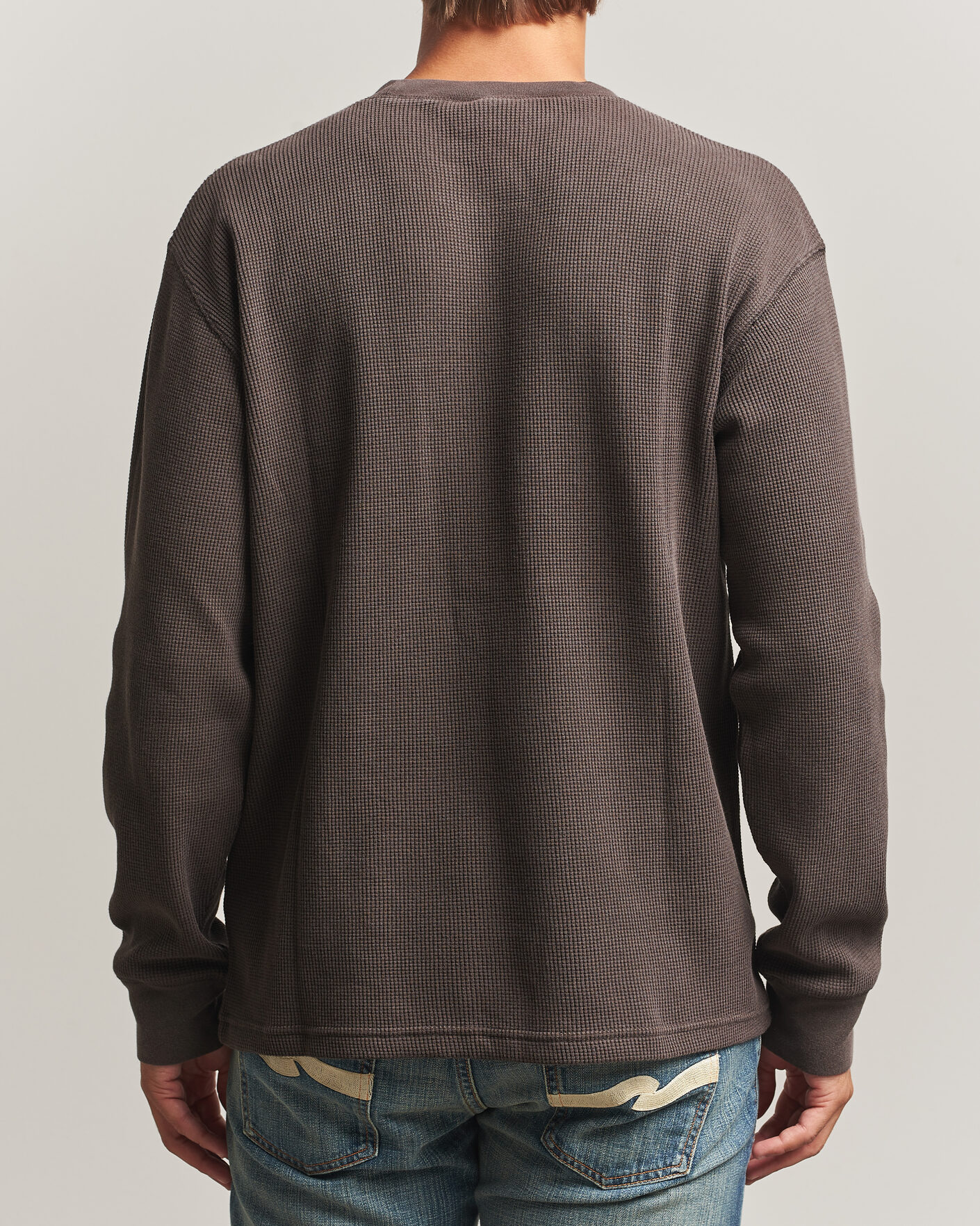 Heren | T-shirts | Carhartt WIP | Long Sleeve Waffle T-Shirt Tobacco