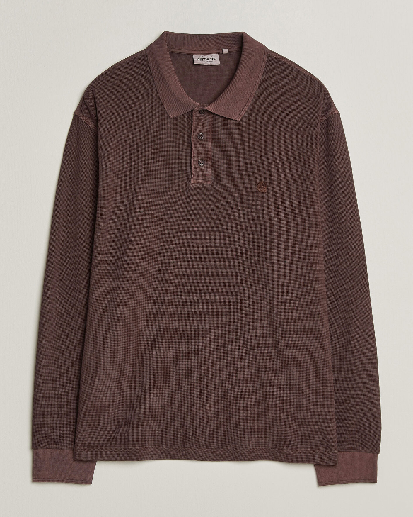 Heren | Truien | Carhartt WIP | Long Sleeve Waffle Rugby Shirt Palisander Brown