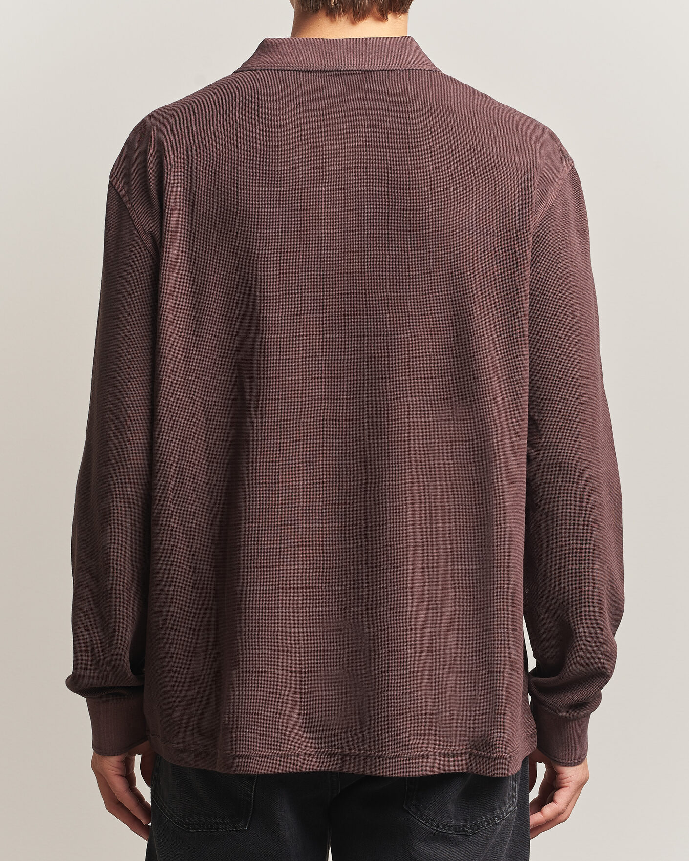 Heren | Truien | Carhartt WIP | Long Sleeve Waffle Rugby Shirt Palisander Brown