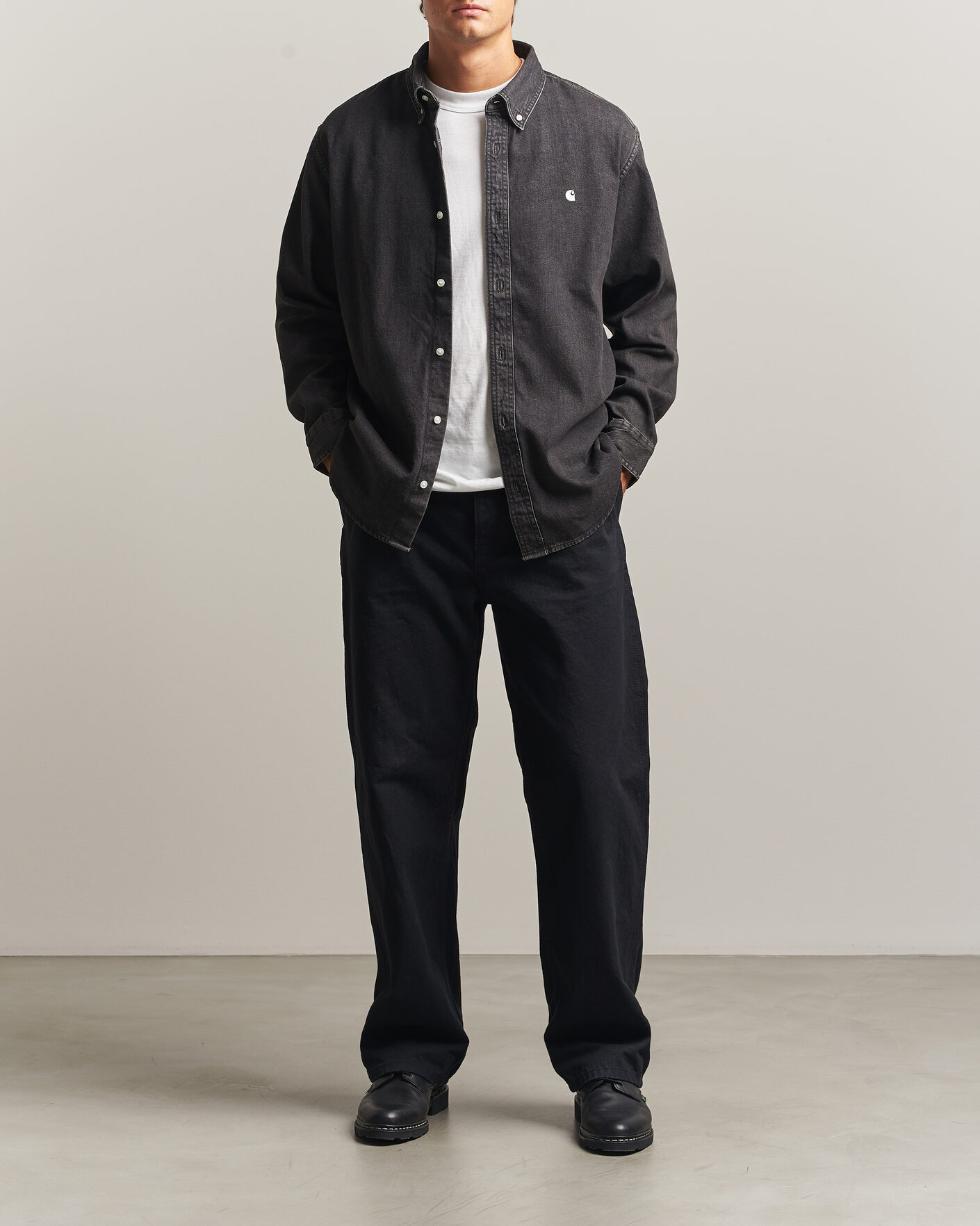 Heren | Overhemden | Carhartt WIP | Lucas Denim Shirt Black
