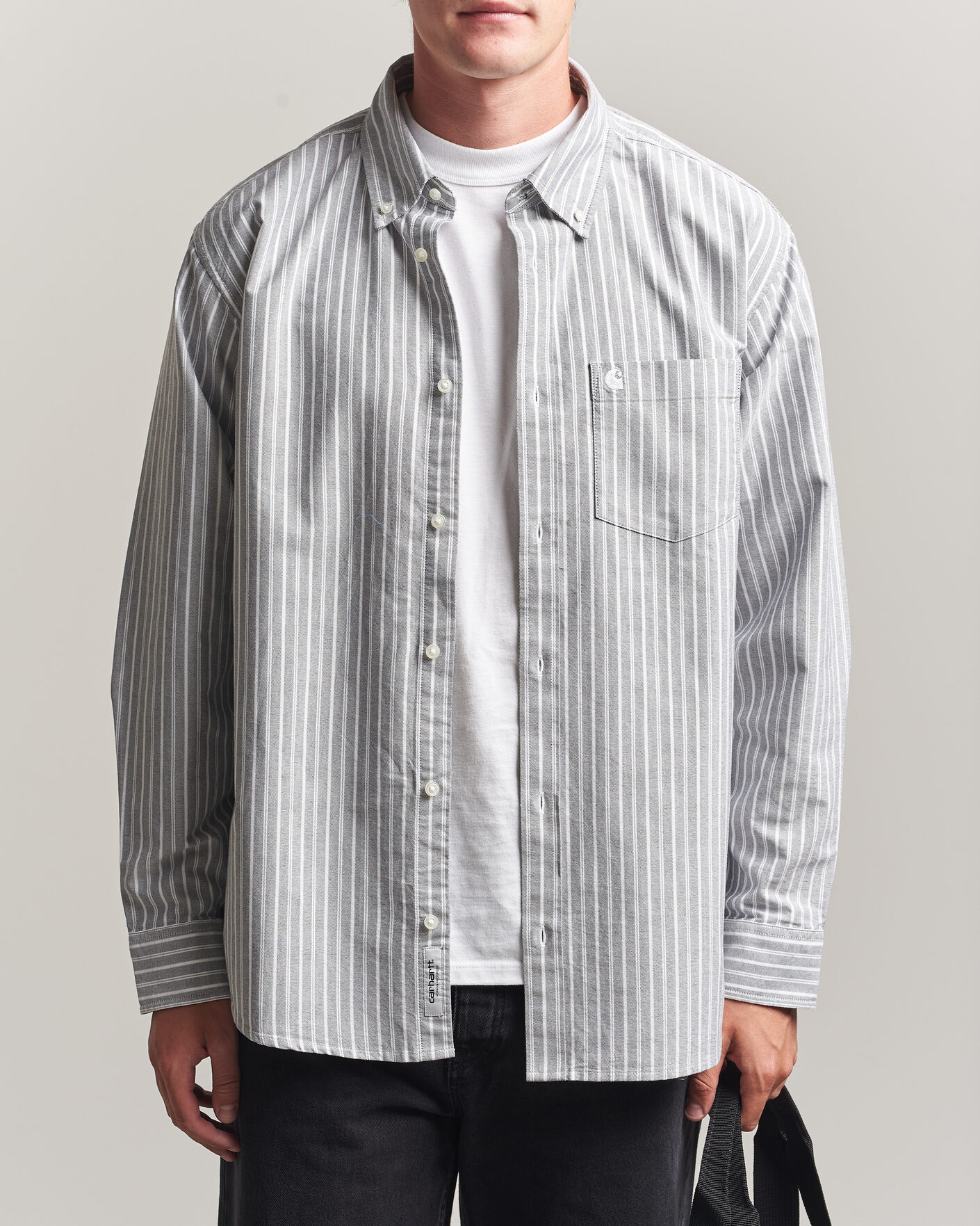Heren | Overhemden | Carhartt WIP | Canan Striped Oxford Shirt Black