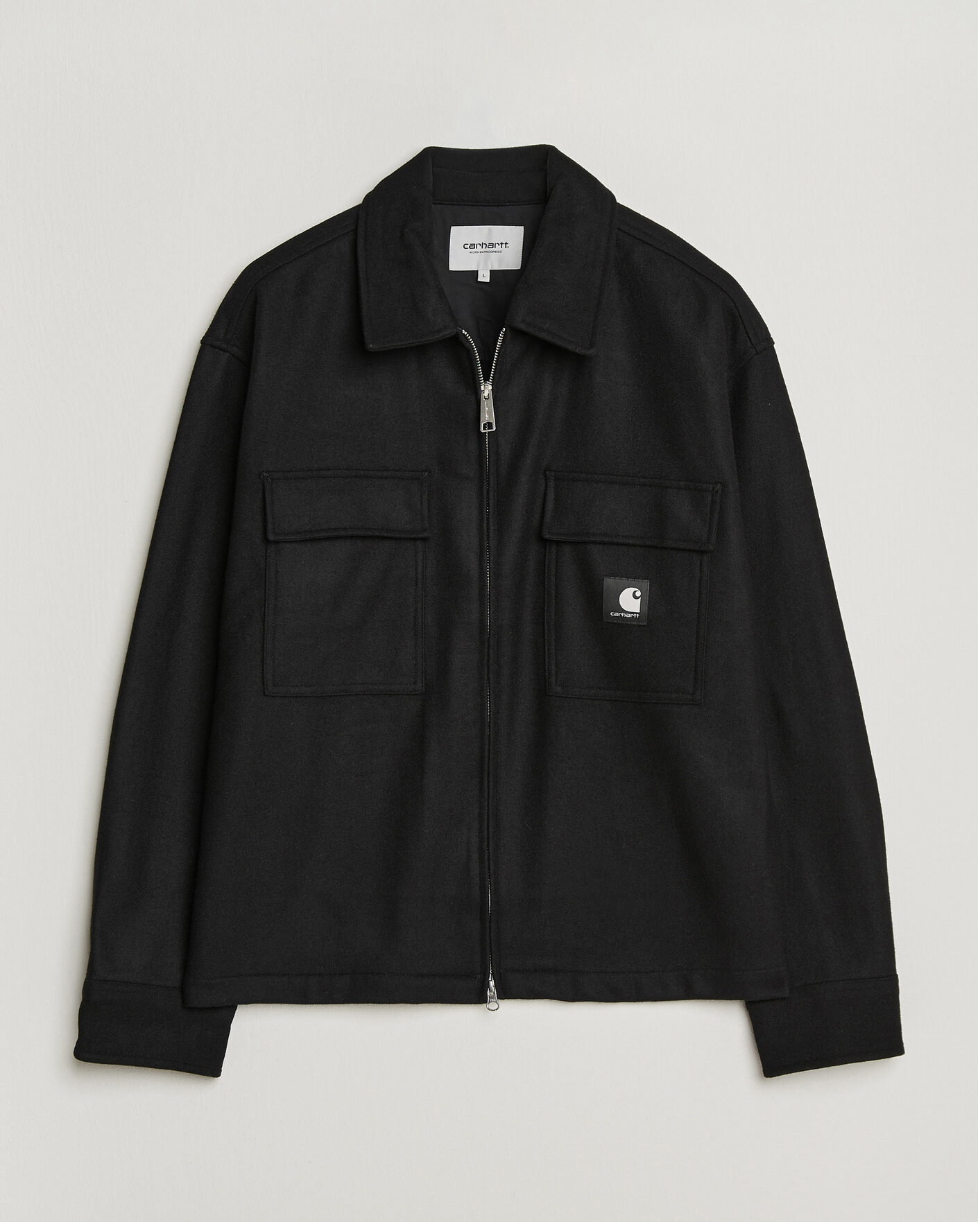 Heren | Overhemden | Carhartt WIP | Atoka Wool Zip Shirt Jacket Black