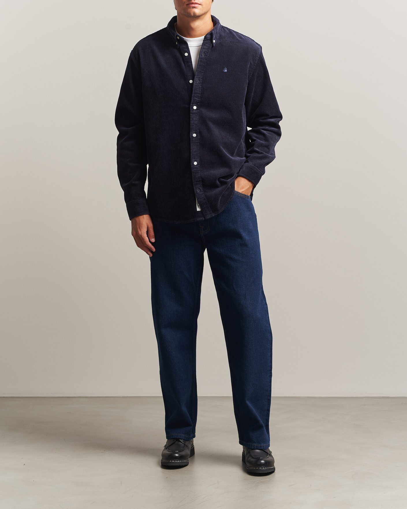 Heren | Overhemden | Carhartt WIP | Madison Cord Shirt Dark Navy
