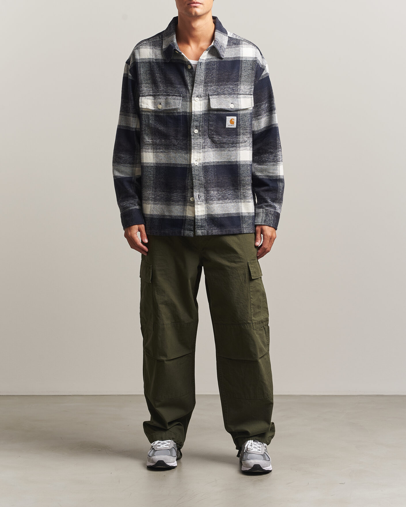 Heren | Overhemden | Carhartt WIP | Esterson Checked Shirt Dark Navy