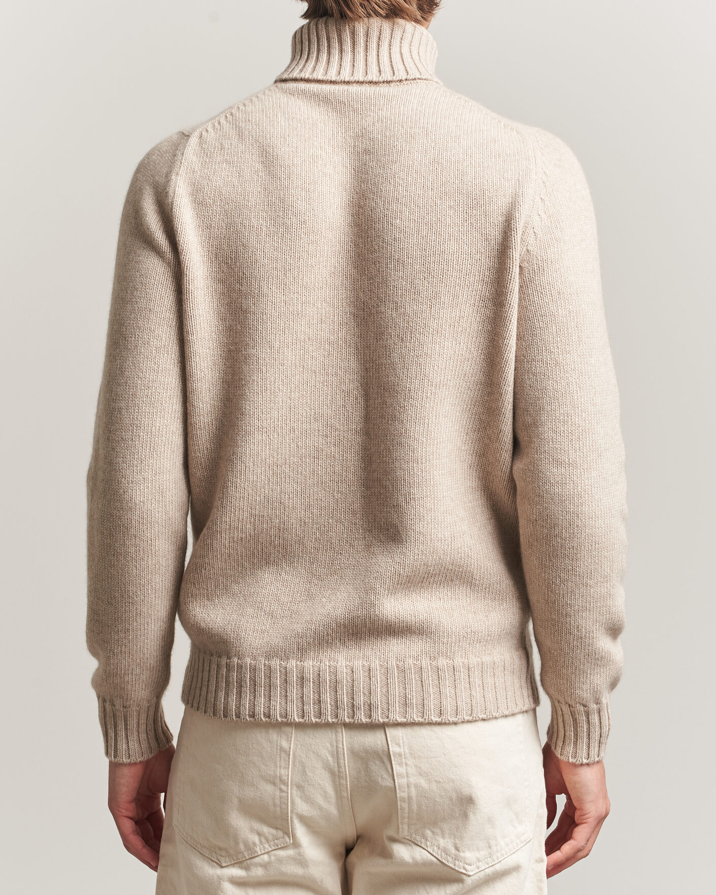Heren | Truien | Fedeli | Wool/Cashmere Rollneck Beige