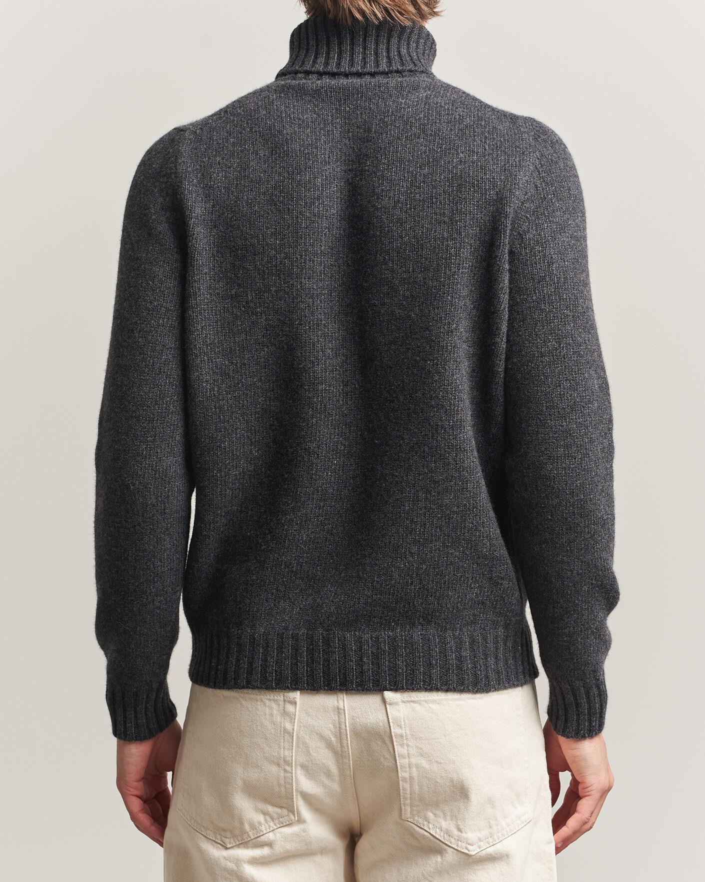 Heren | Truien | Fedeli | Wool/Cashmere Rollneck Anthracite