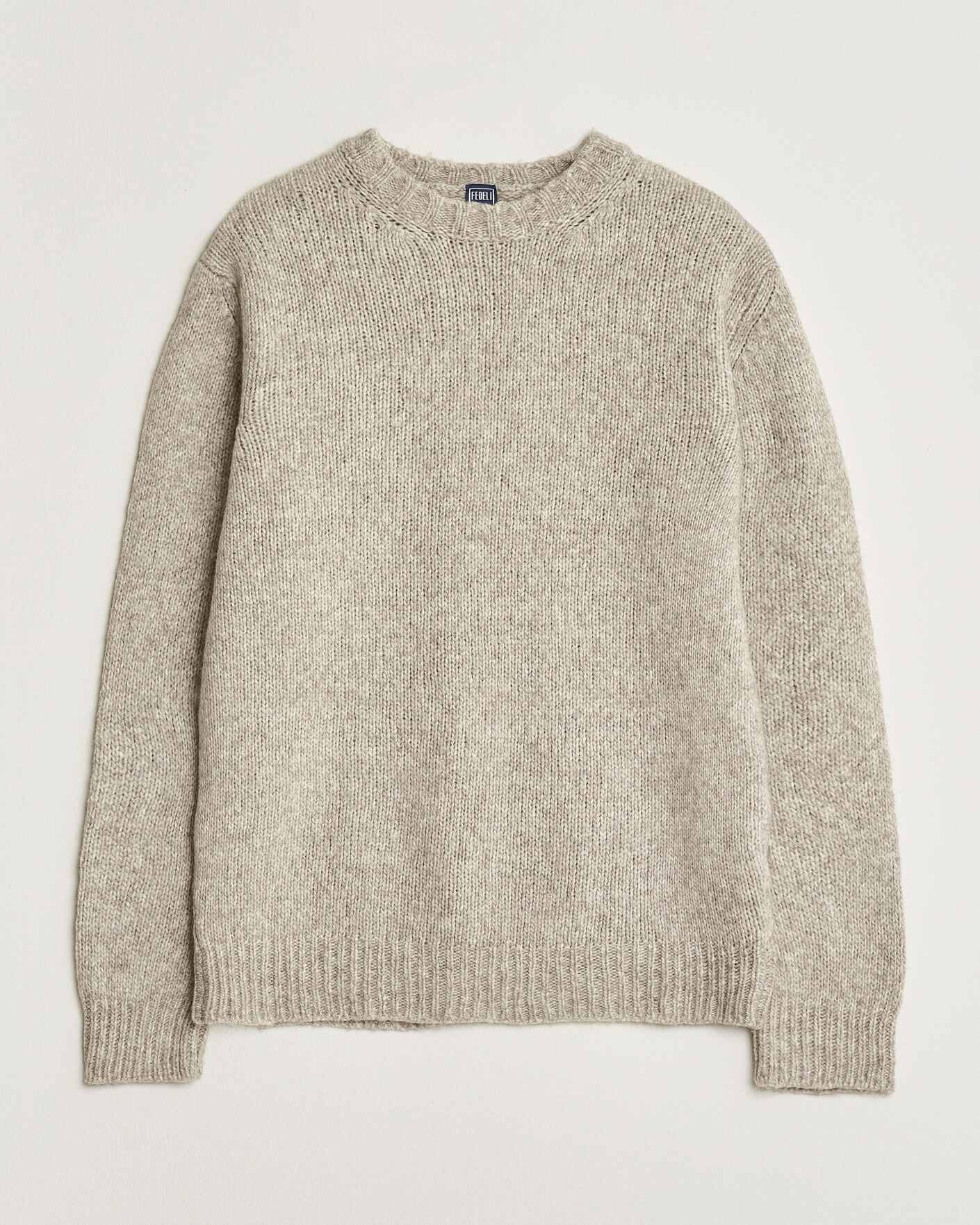 Heren | Truien | Fedeli | Yak Blend Sweater Beige Melange