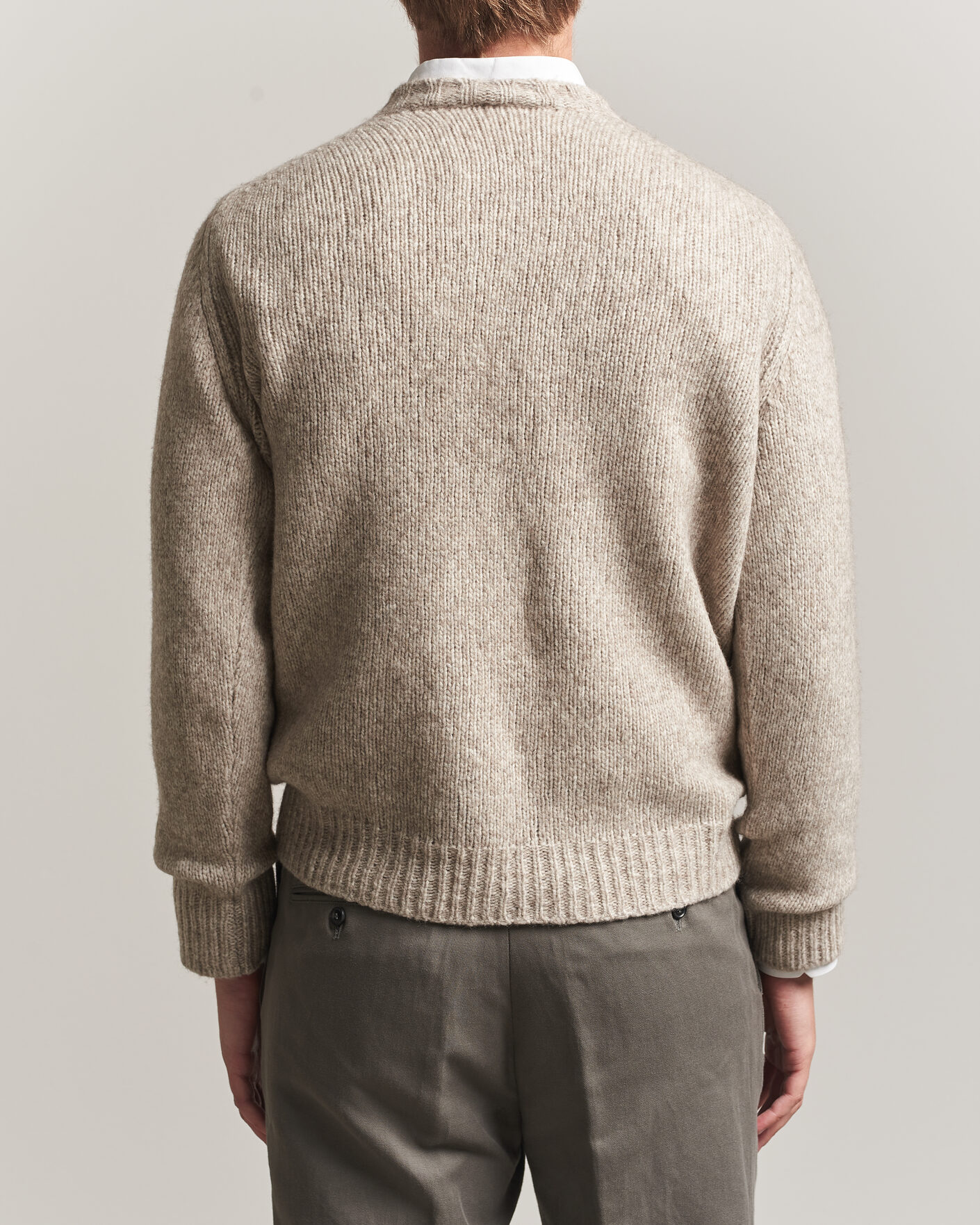 Heren | Truien | Fedeli | Yak Blend Sweater Beige Melange