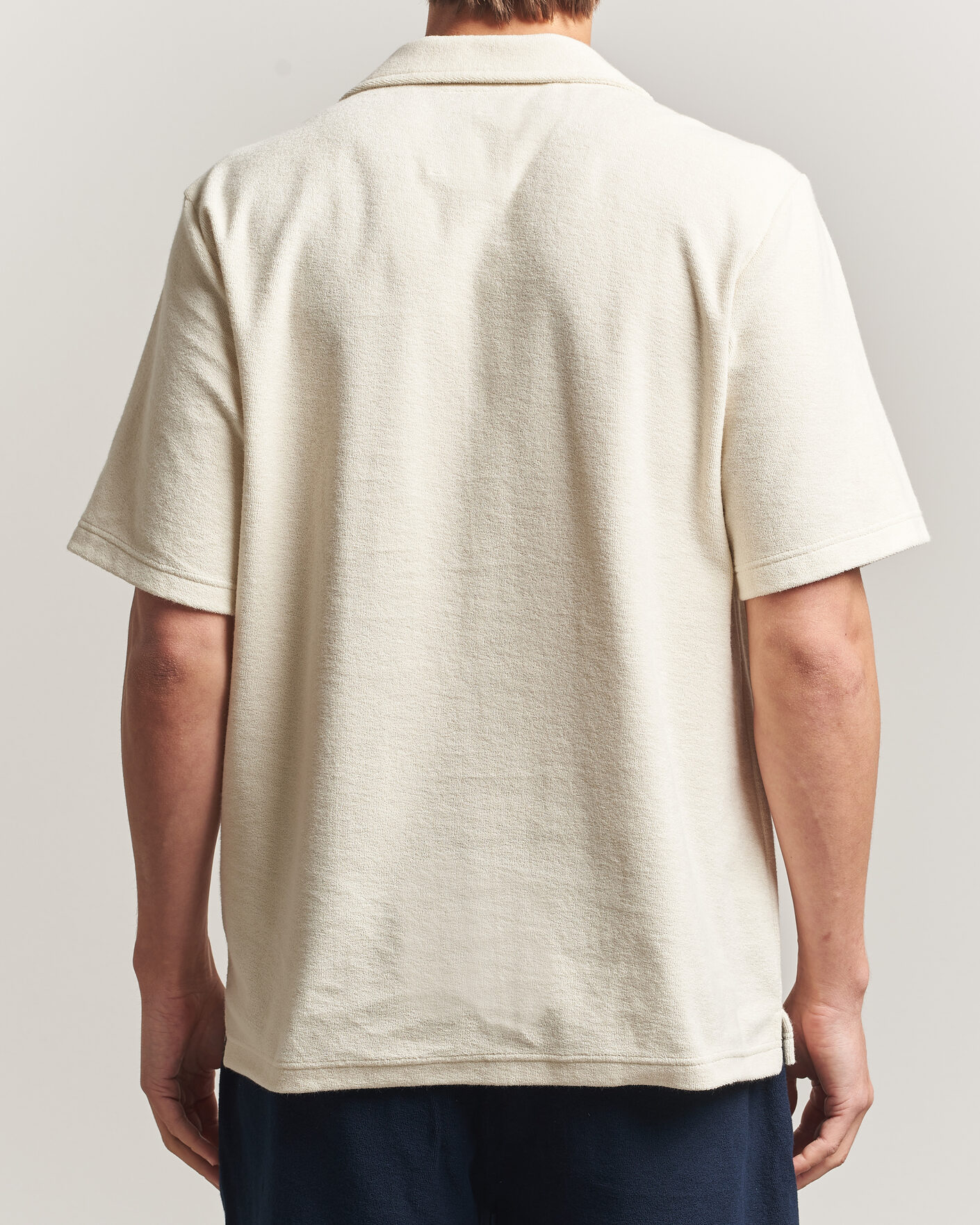 Heren | Polo's | OAS | Novo Regular Fit Terry Polo Ecru