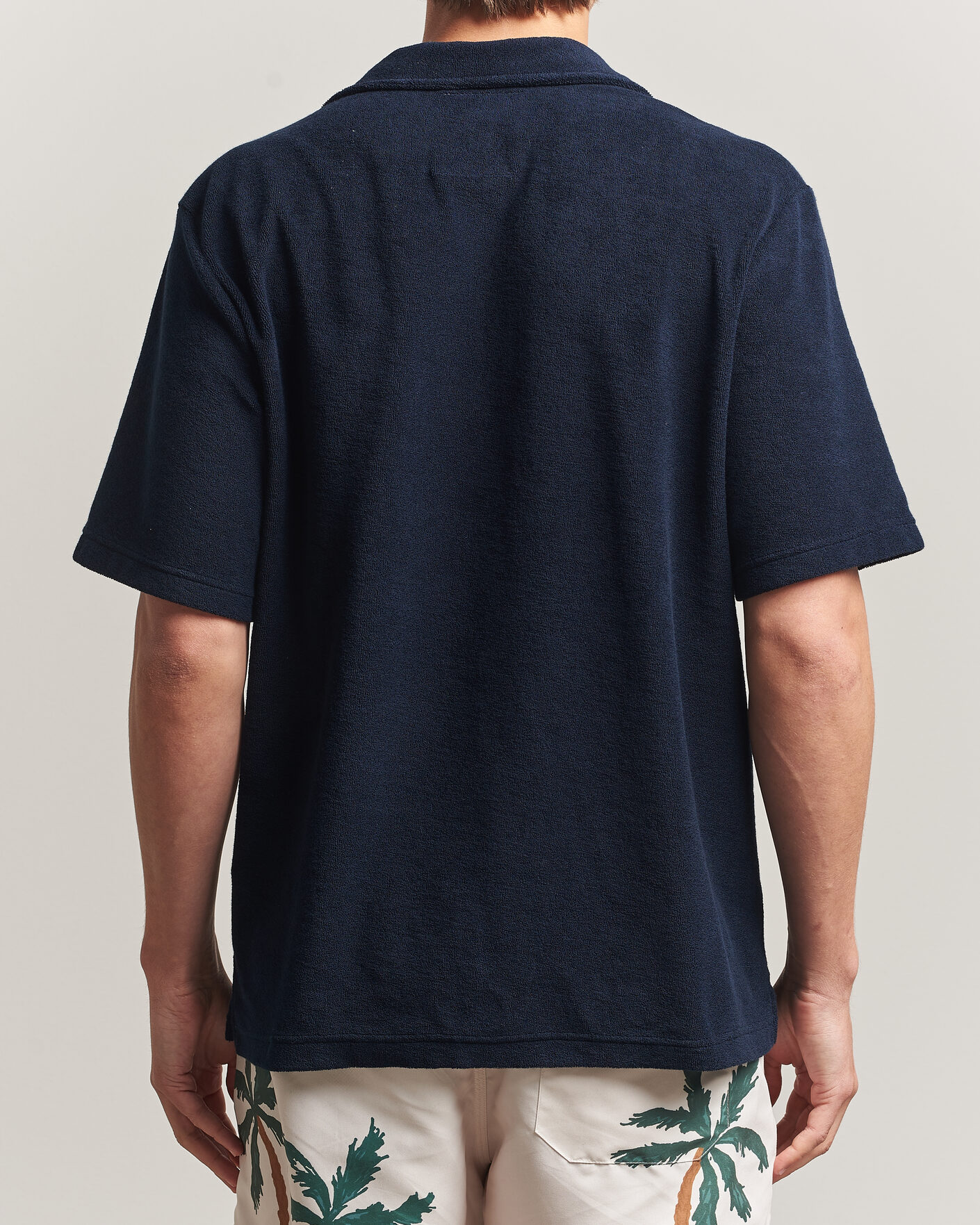 Heren | Polo's | OAS | Novo Regular Fit Terry Polo Dark Blue