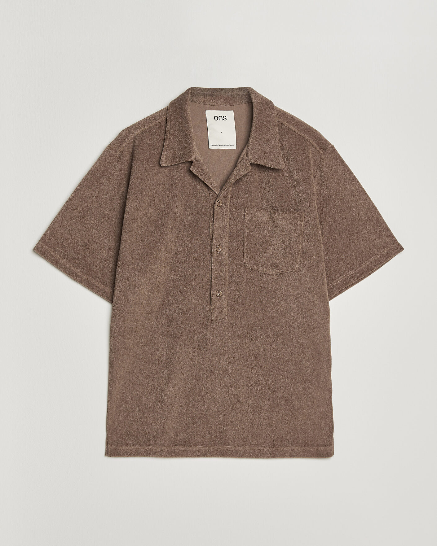 Heren | Polo's | OAS | Novo Regular Fit Terry Polo Brown