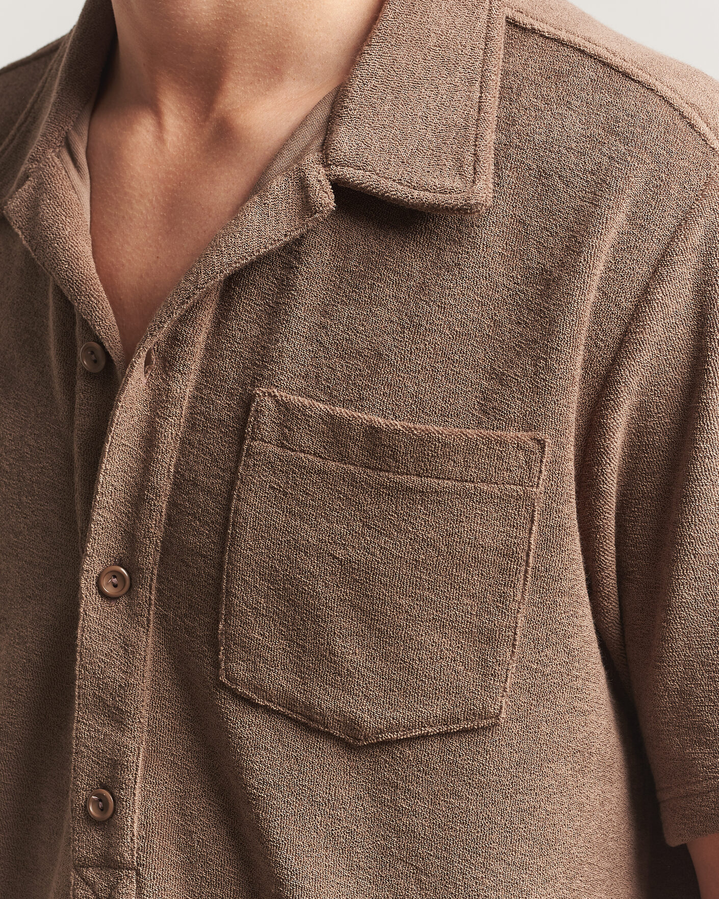 Heren | Polo's | OAS | Novo Regular Fit Terry Polo Brown