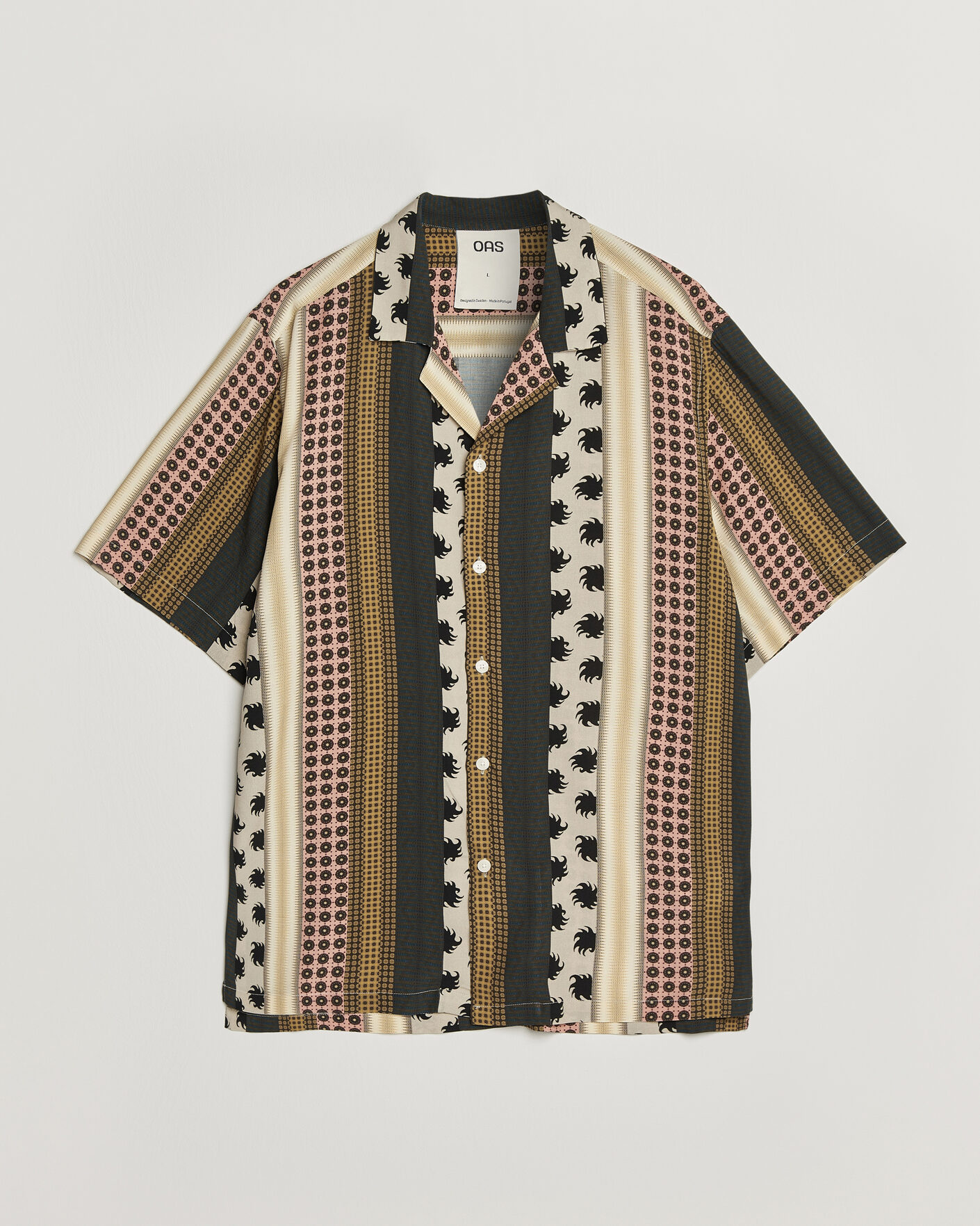 Heren | Overhemden | OAS | Mixset Rocco Printed Cuba Short Sleeve Shirt Multi