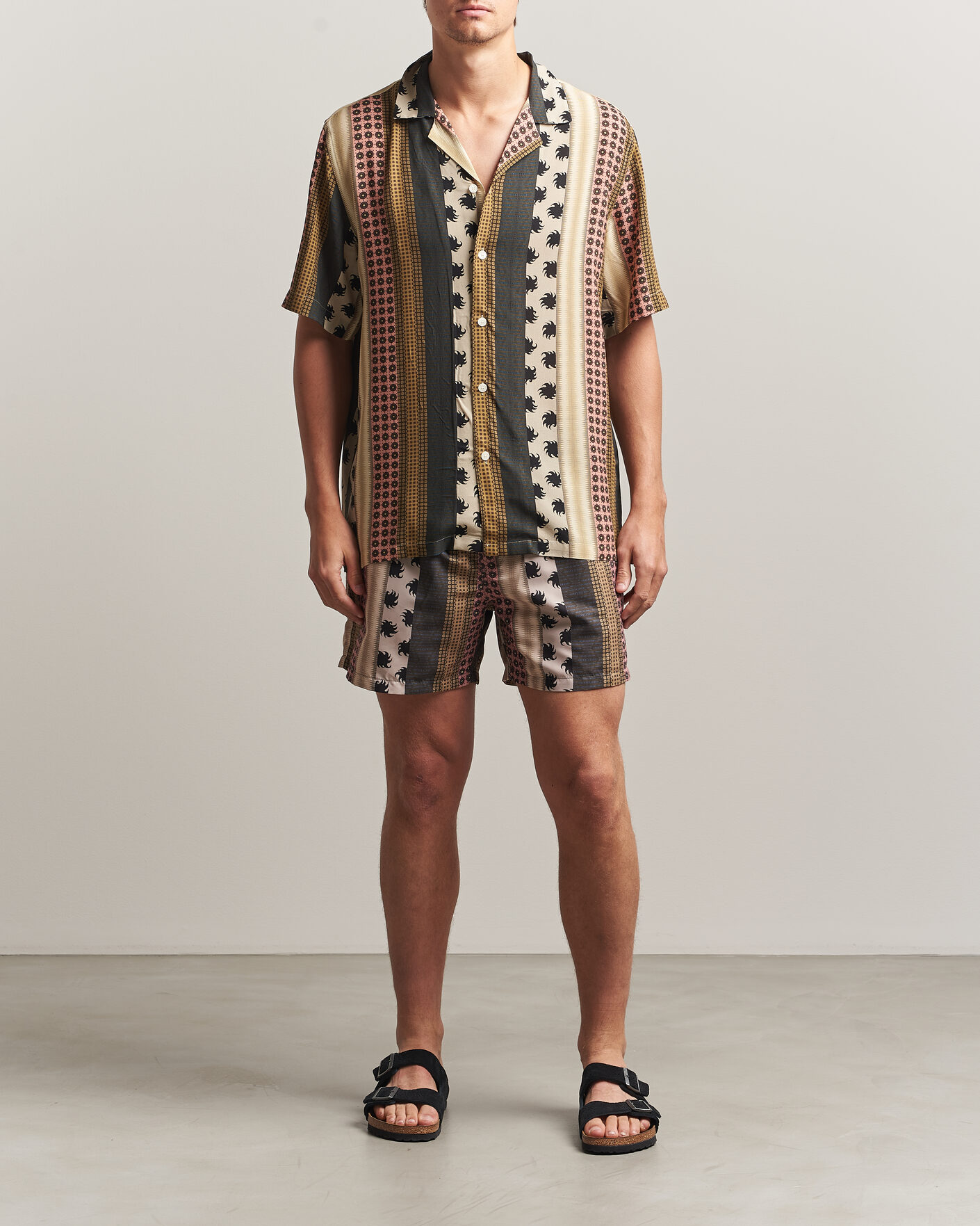 Heren | Overhemden | OAS | Mixset Rocco Printed Cuba Short Sleeve Shirt Multi