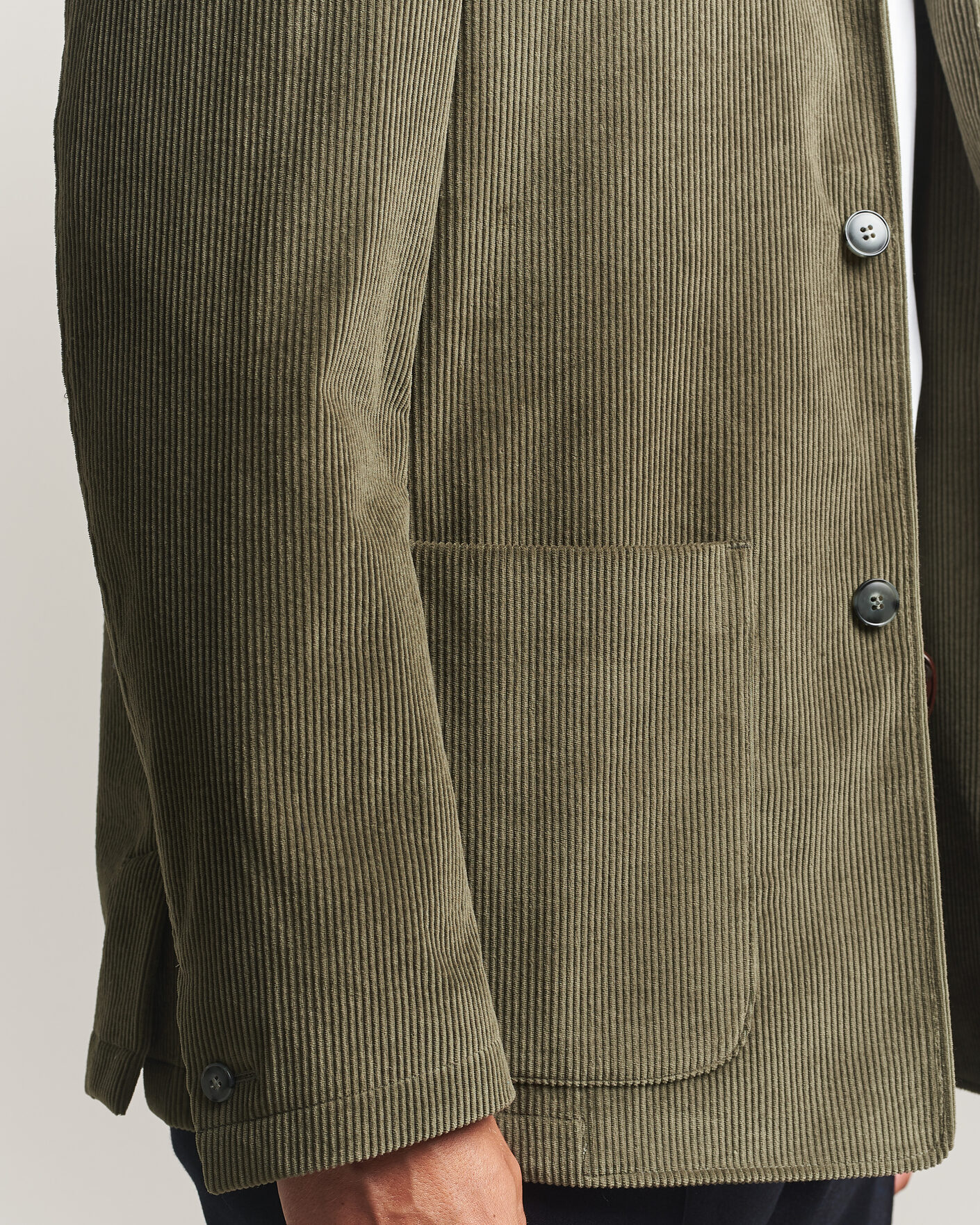 Heren | Jassen | Canali | Corduroy Chore Jacket Olive