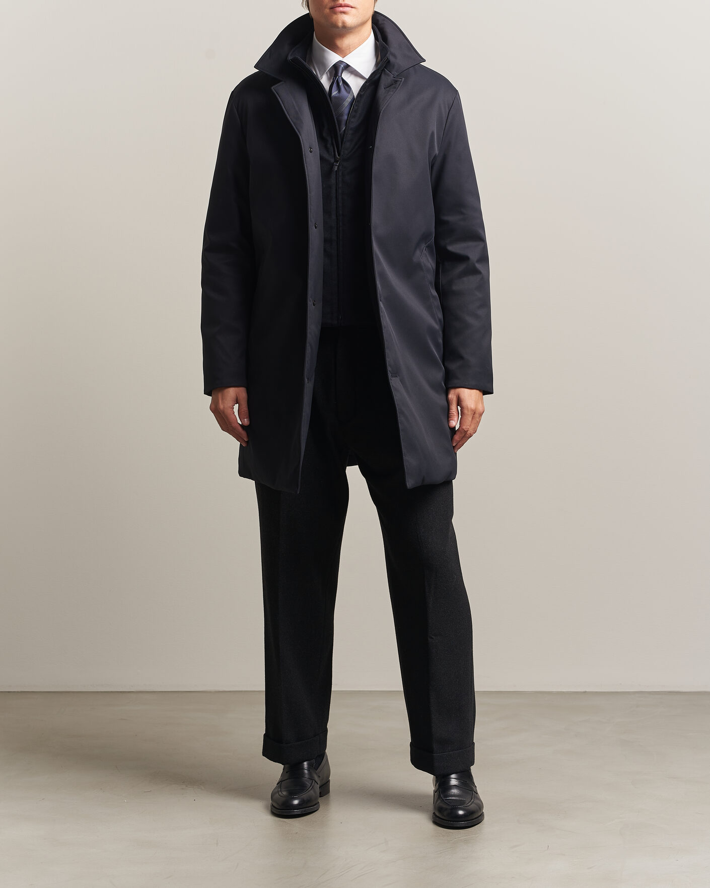 Heren | Jassen | Canali | Zip Liner Down Coat Navy
