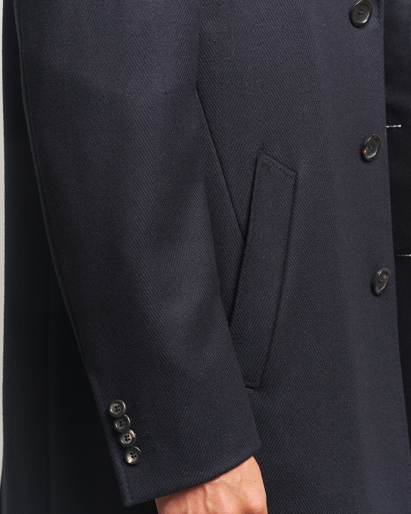 Heren | Jassen | Canali | Kei Wool Travel Coat Navy