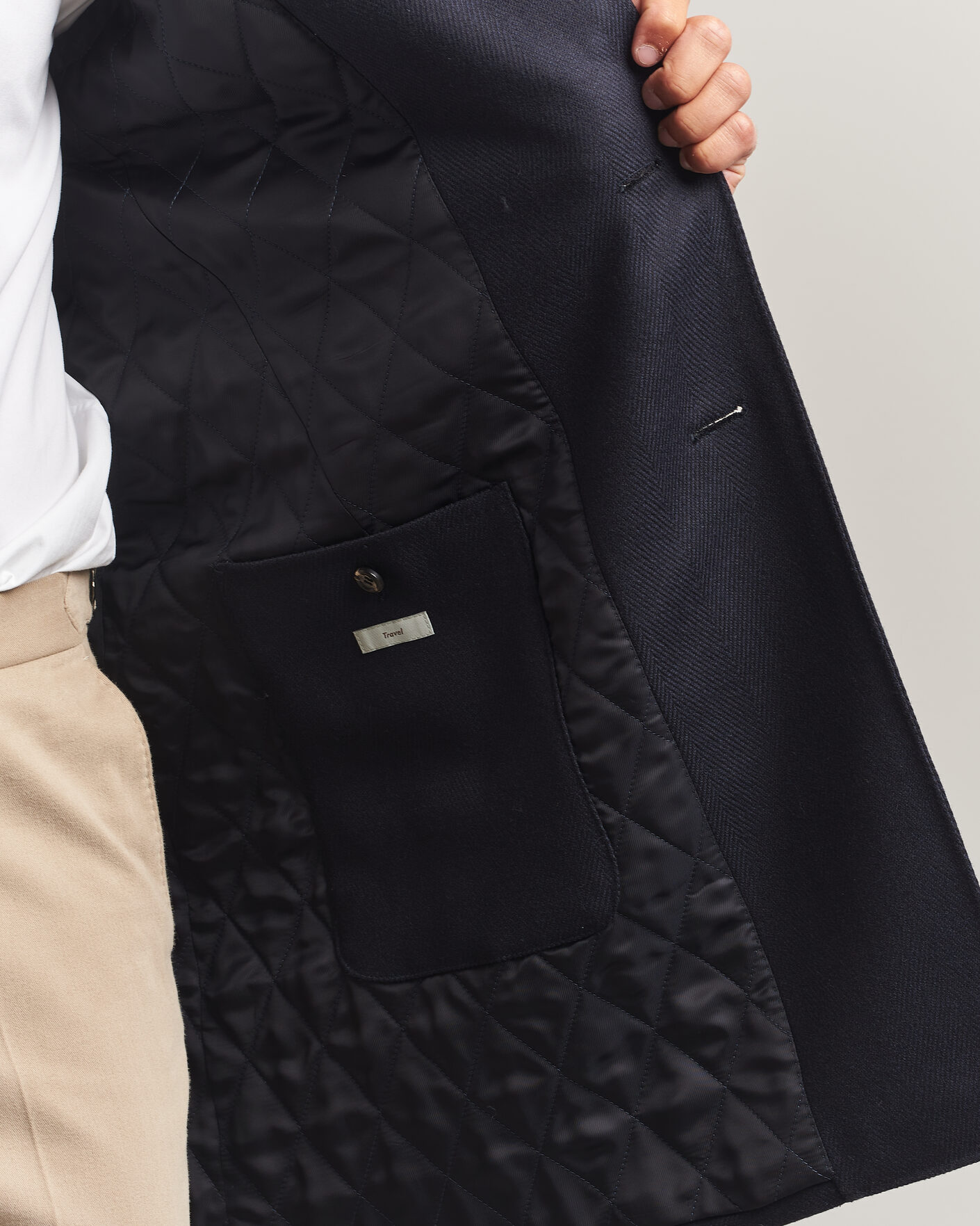 Heren | Jassen | Canali | Kei Wool Travel Coat Navy