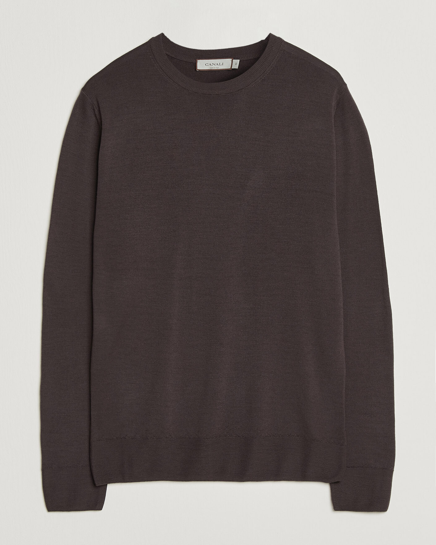 Heren | Truien | Canali | Merino Wool Crew Neck Dark Brown