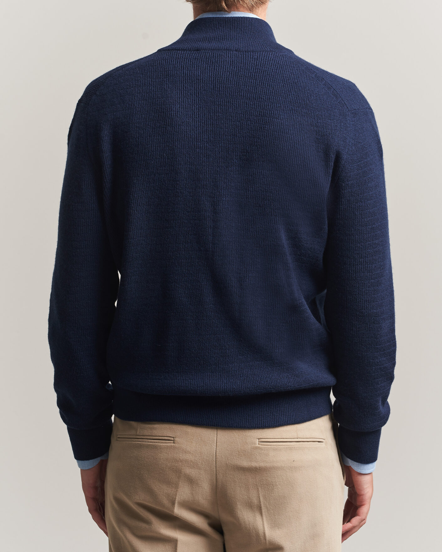 Heren | Truien | Canali | Wool/Cashmere Full Zip Cardigan Navy