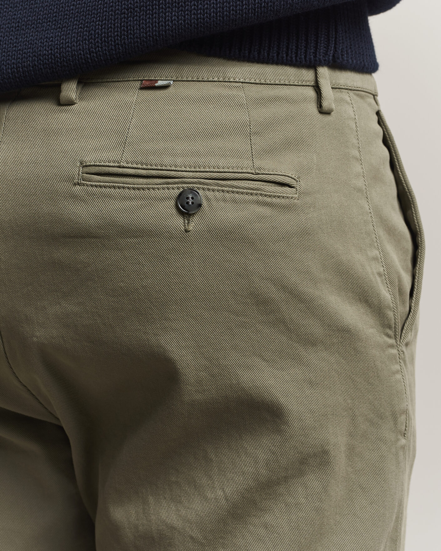 Heren | Broeken | Canali | Cotton Twill Chinos Olive
