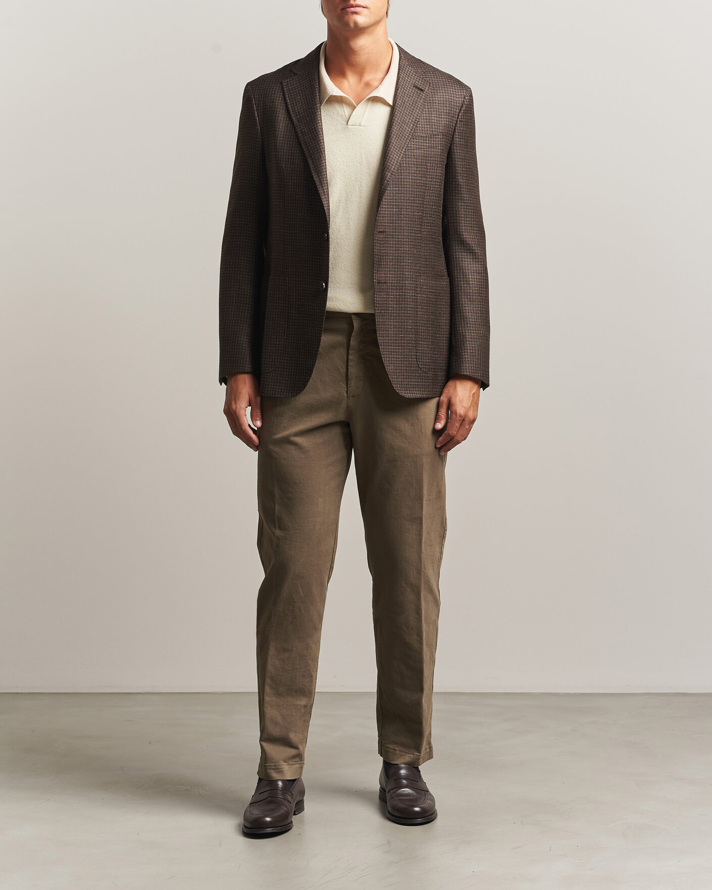 Heren | Broeken | Canali | Cotton/Cashmere Chinos Taupe