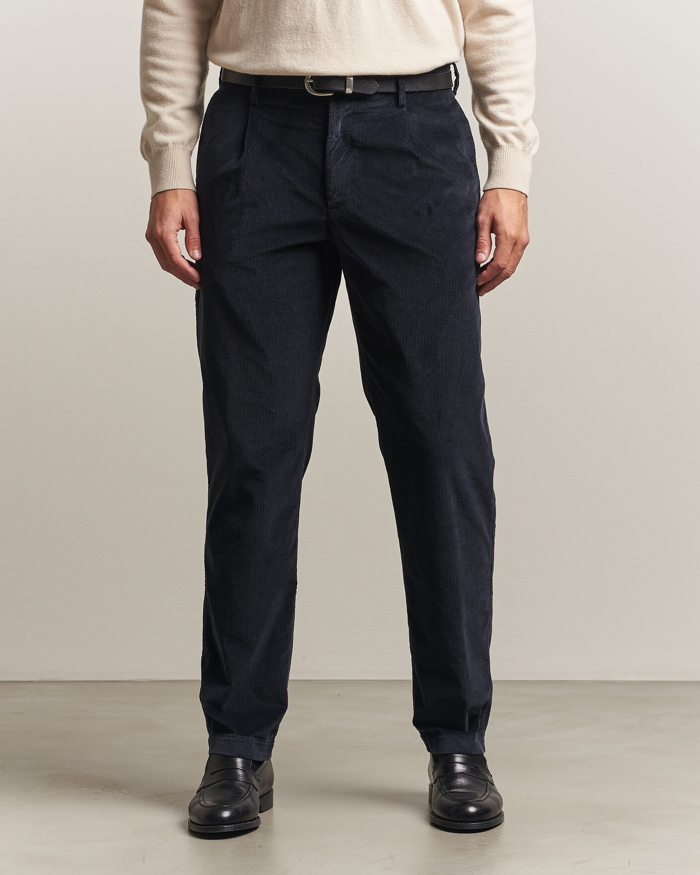 Heren | Broeken | Canali | Comfort Corduroy Pants Navy