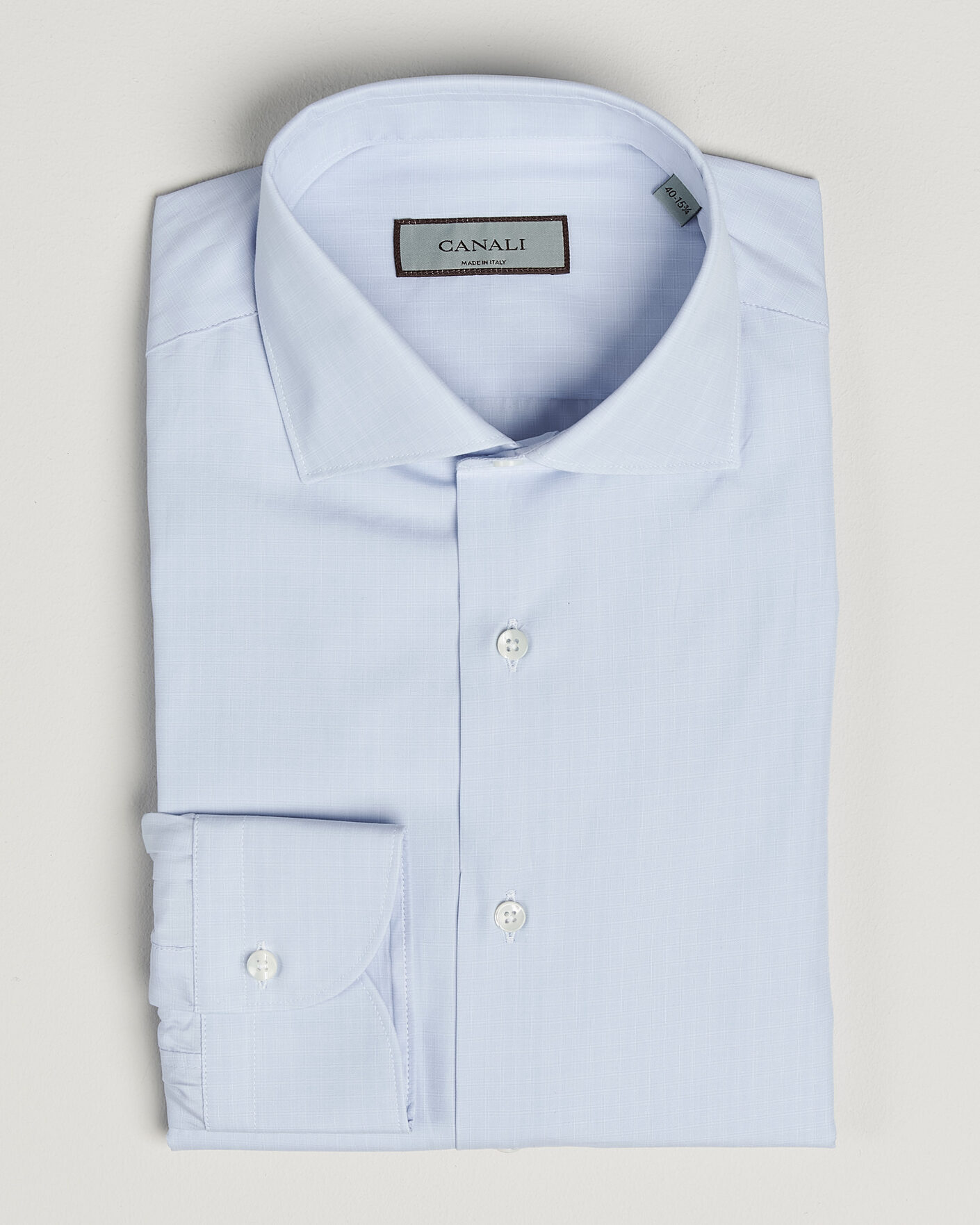 Heren | Overhemden | Canali | Slim Fit Dress Shirt Light Blue Check