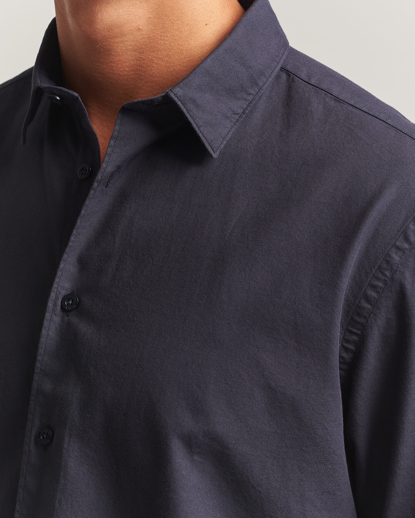 Heren | Overhemden | Canali | Garment Dyed Cotton Shirt Navy