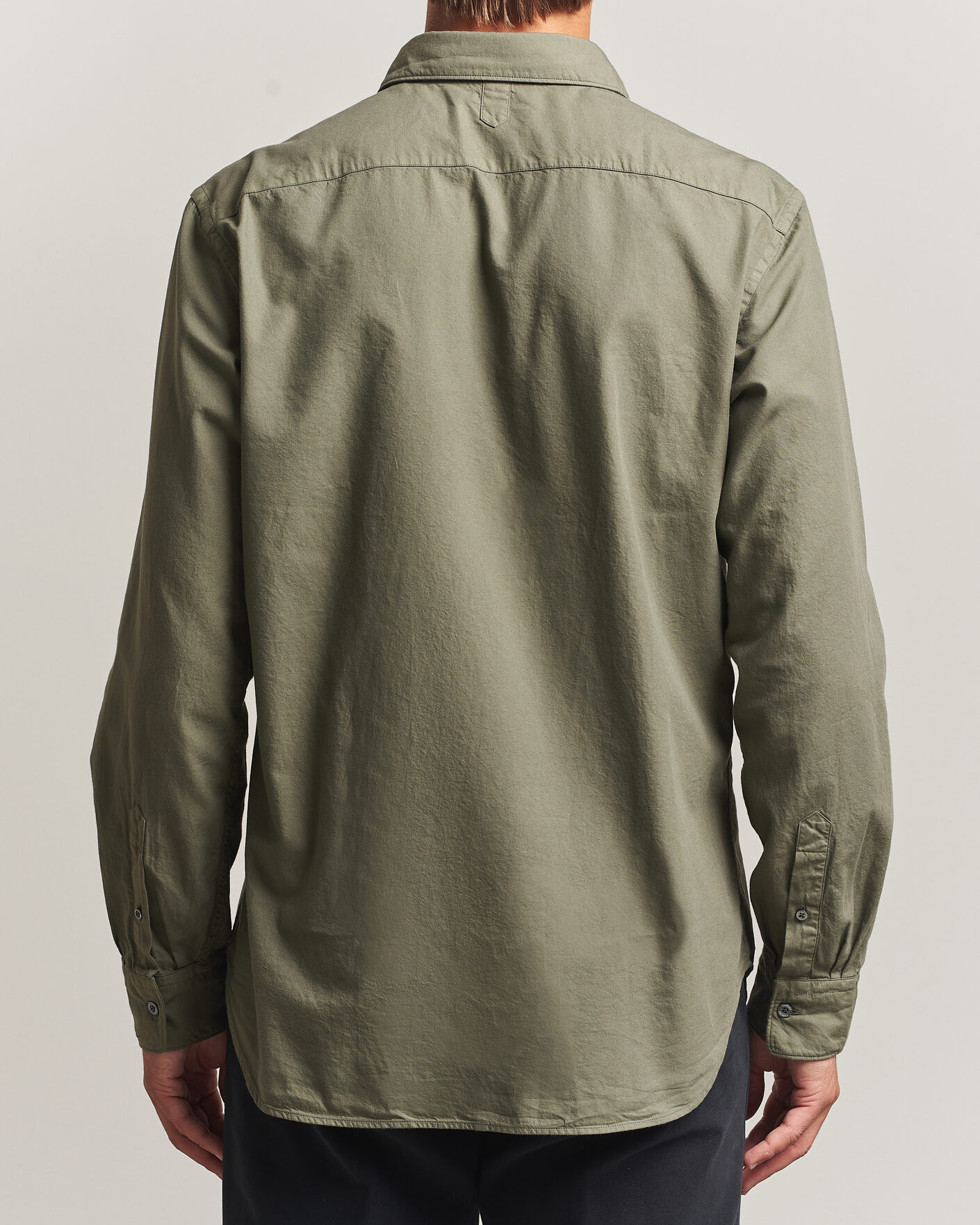 Heren | Overhemden | Canali | Garment Dyed Cotton Shirt Olive