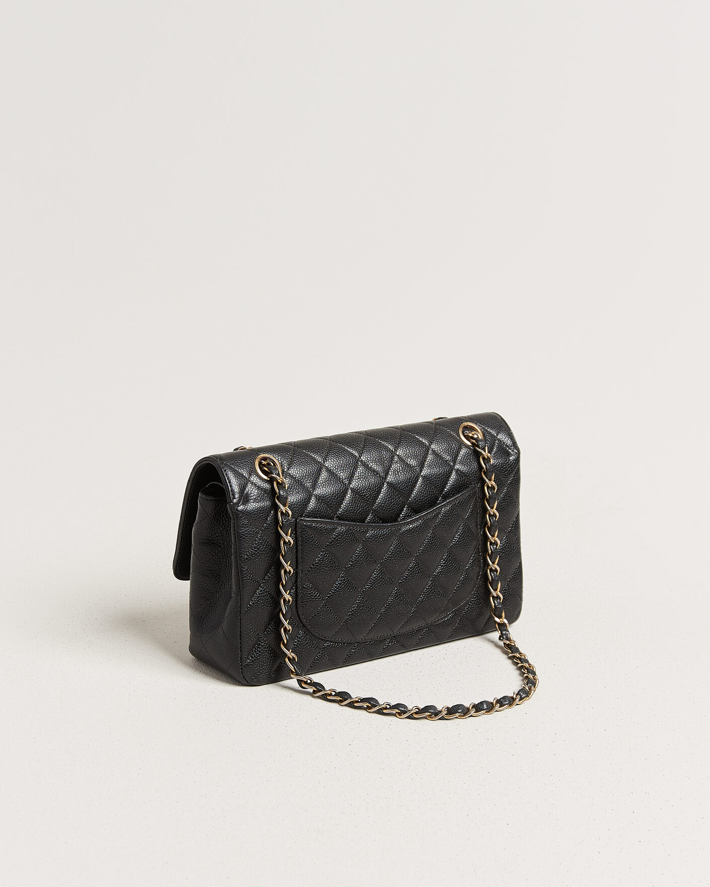 Heren | Pre-Owned & Vintage Bags | Chanel Pre-Owned | Classic Medium Double Flap Bag Caviar Leather Black