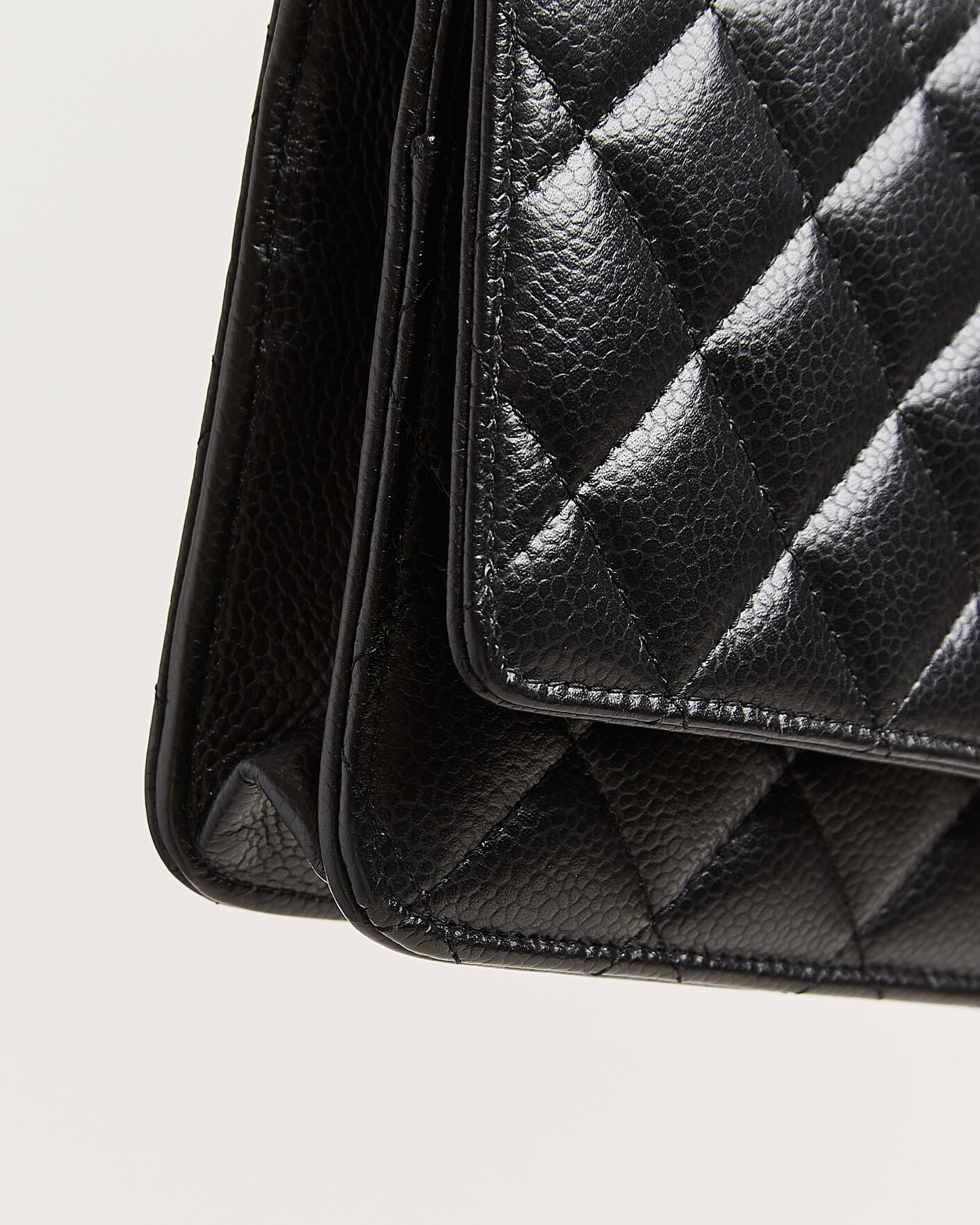 Heren | Pre-Owned & Vintage Bags | Chanel Pre-Owned | Wallet On Chain Caviar Leather Black