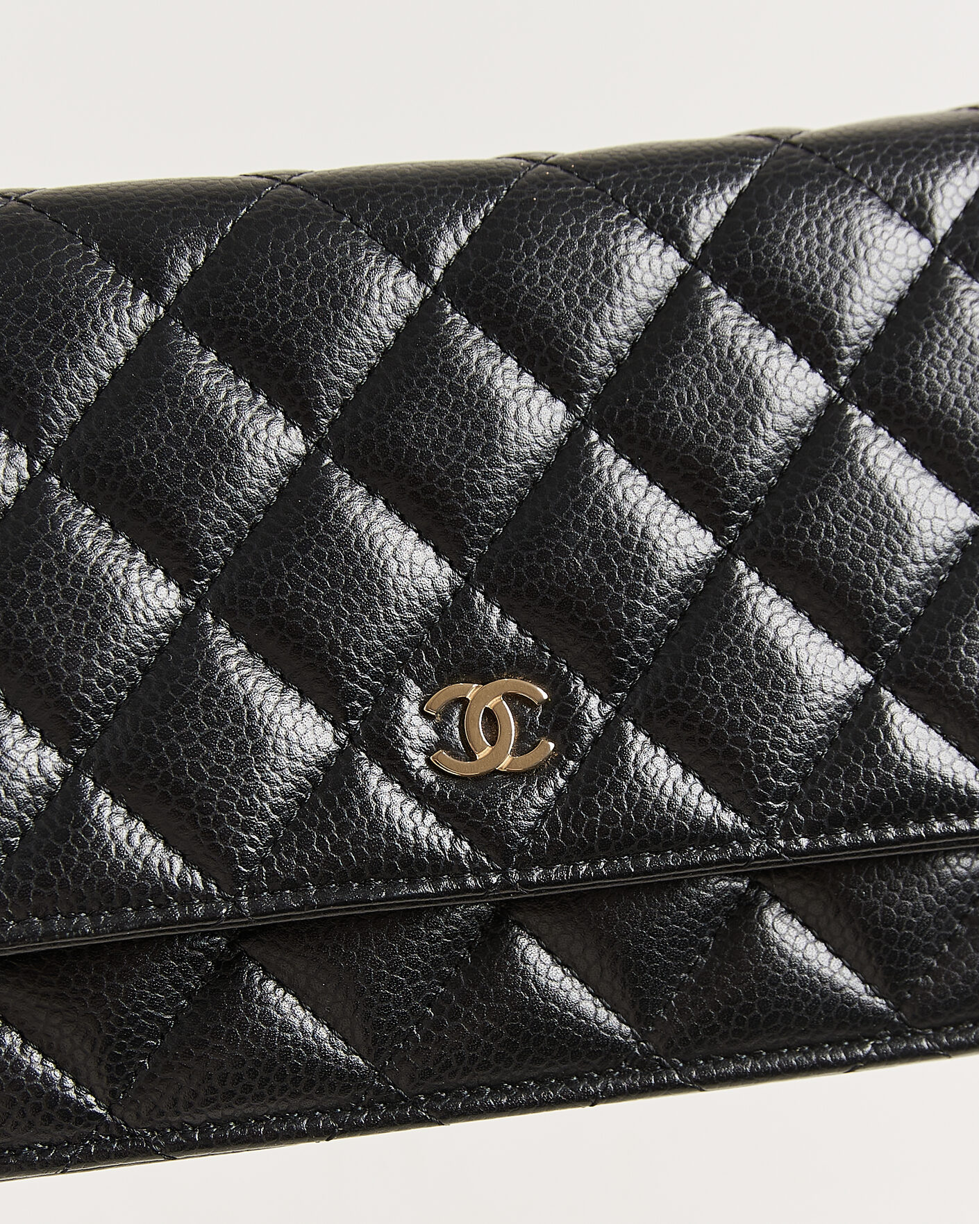 Heren | Pre-Owned & Vintage Bags | Chanel Pre-Owned | Wallet On Chain Caviar Leather Black
