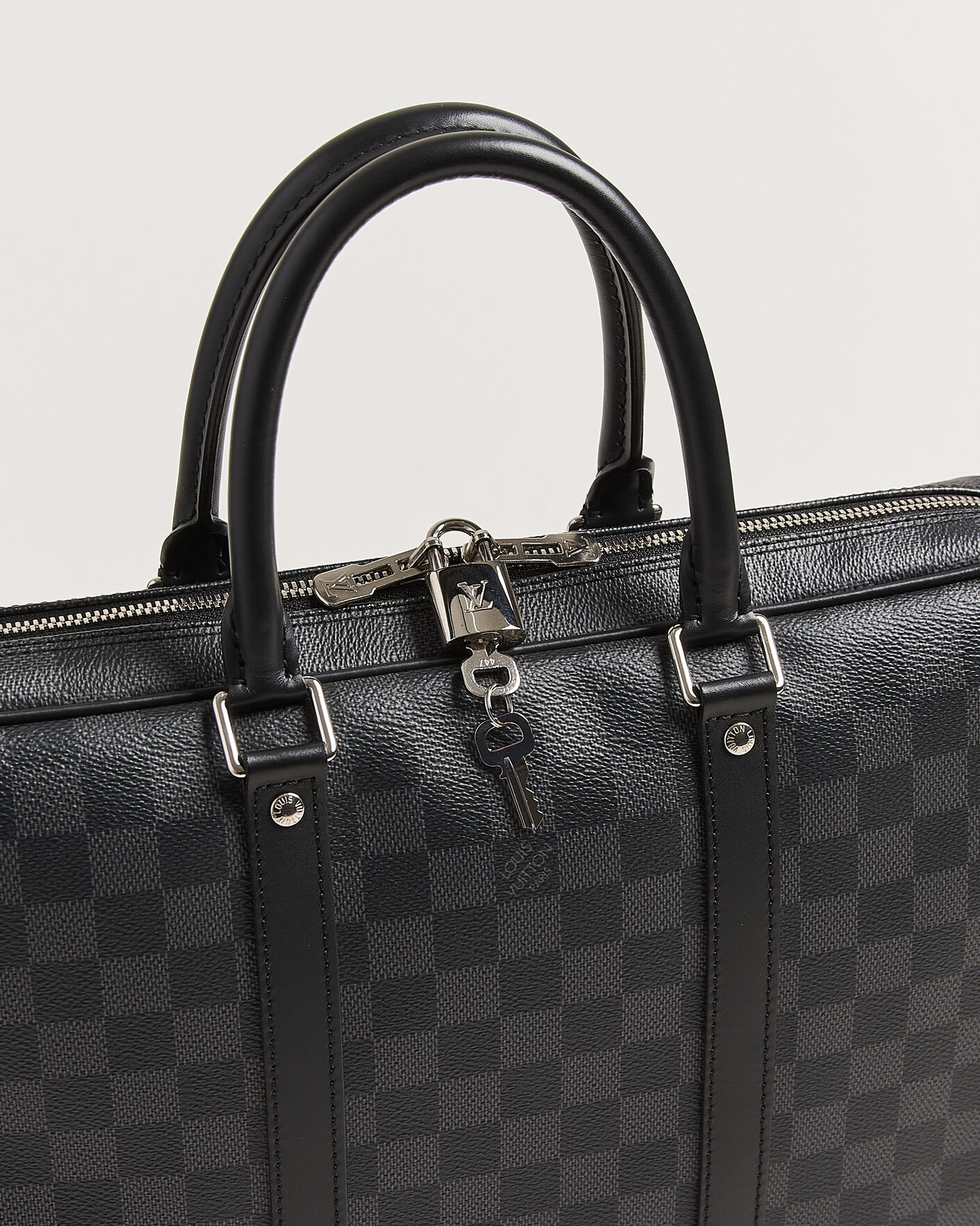 Heren | Pre-Owned & Vintage Bags | Louis Vuitton Pre-Owned | Porte Documents Damier Graphite