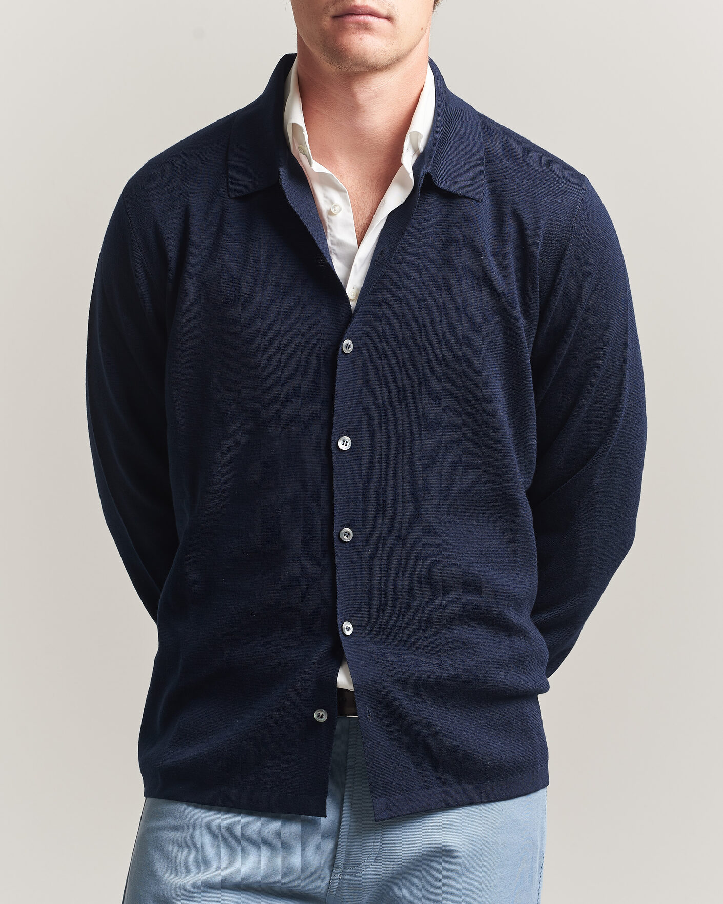 Heren | Truien | Ralph Lauren Purple Label | Milano Stich Cardigan Racing Navy