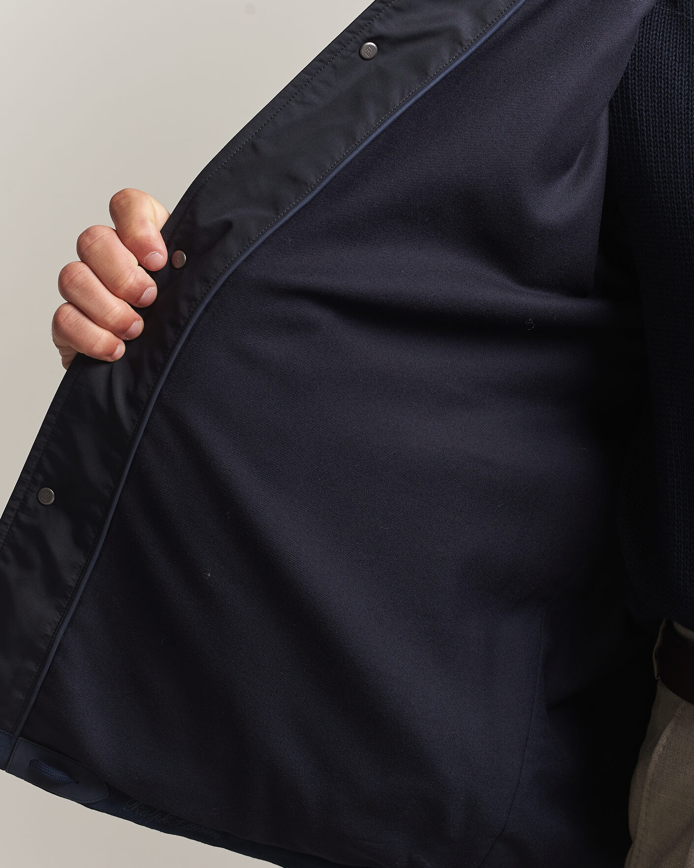 Heren | Jassen | Ralph Lauren Purple Label | Nylon Bomber Jacket Racing Navy