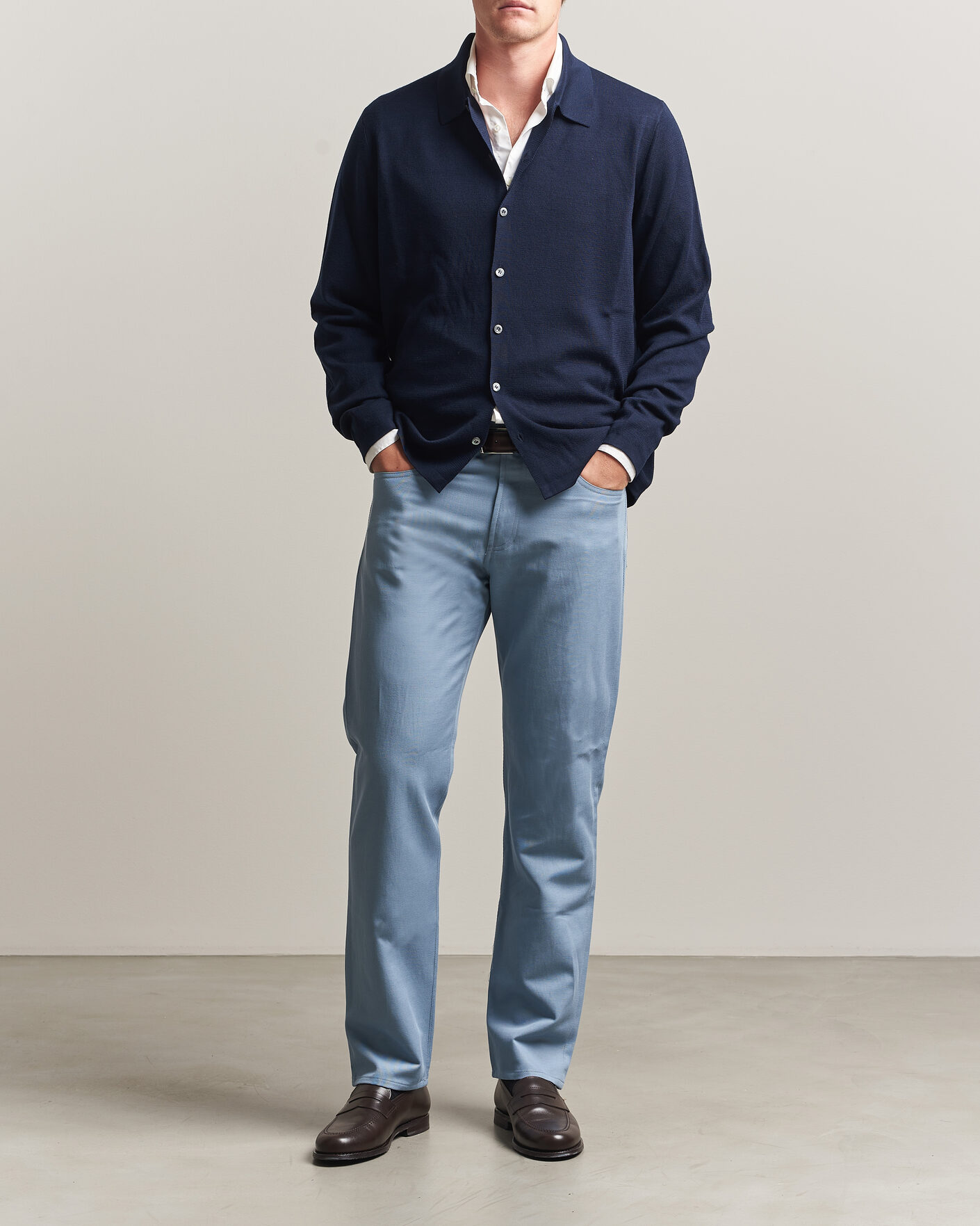 Heren | Broeken | Ralph Lauren Purple Label | 5-Pocket Italian Denim Pants Winward Blue